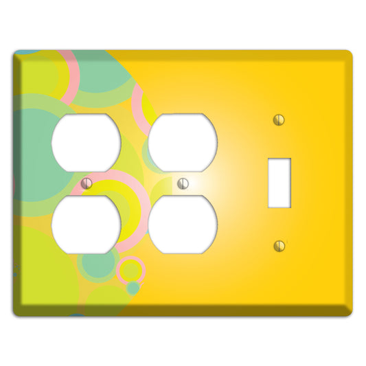 Yellow Circles 2 Duplex / Toggle Wallplate