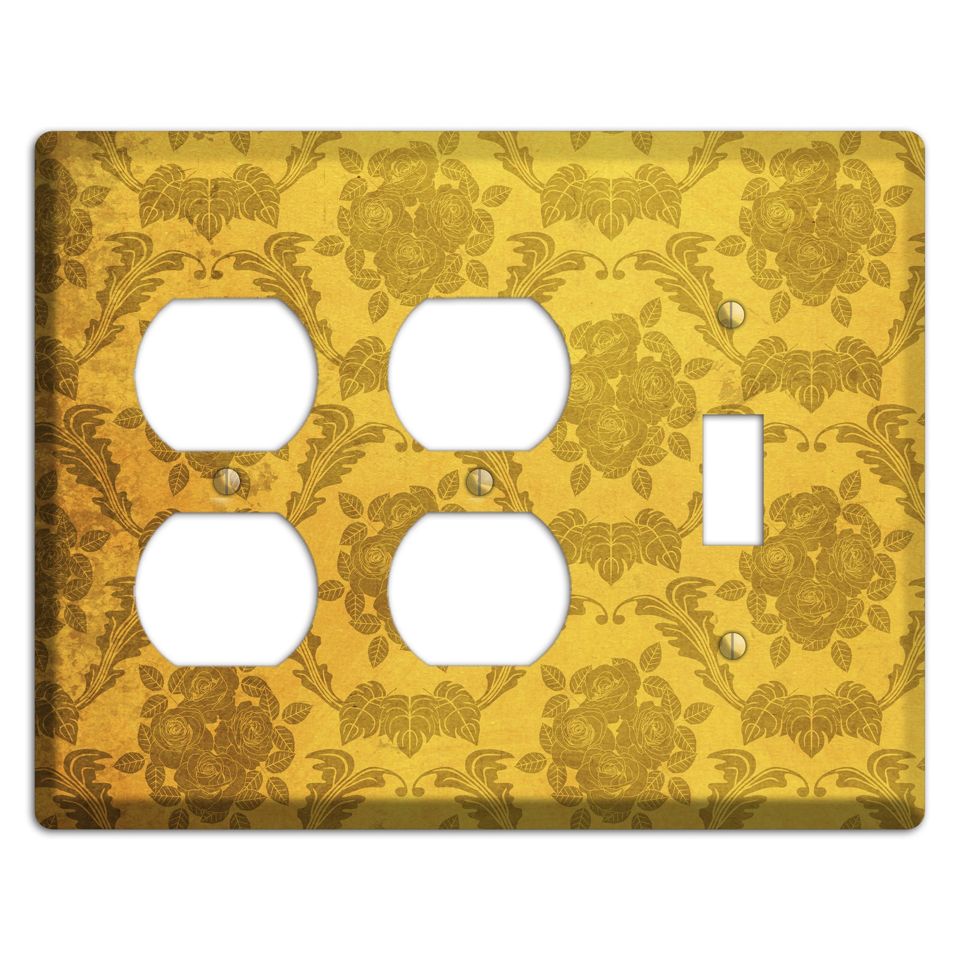 Tusock Vintage Rose Damask 2 Duplex / Toggle Wallplate