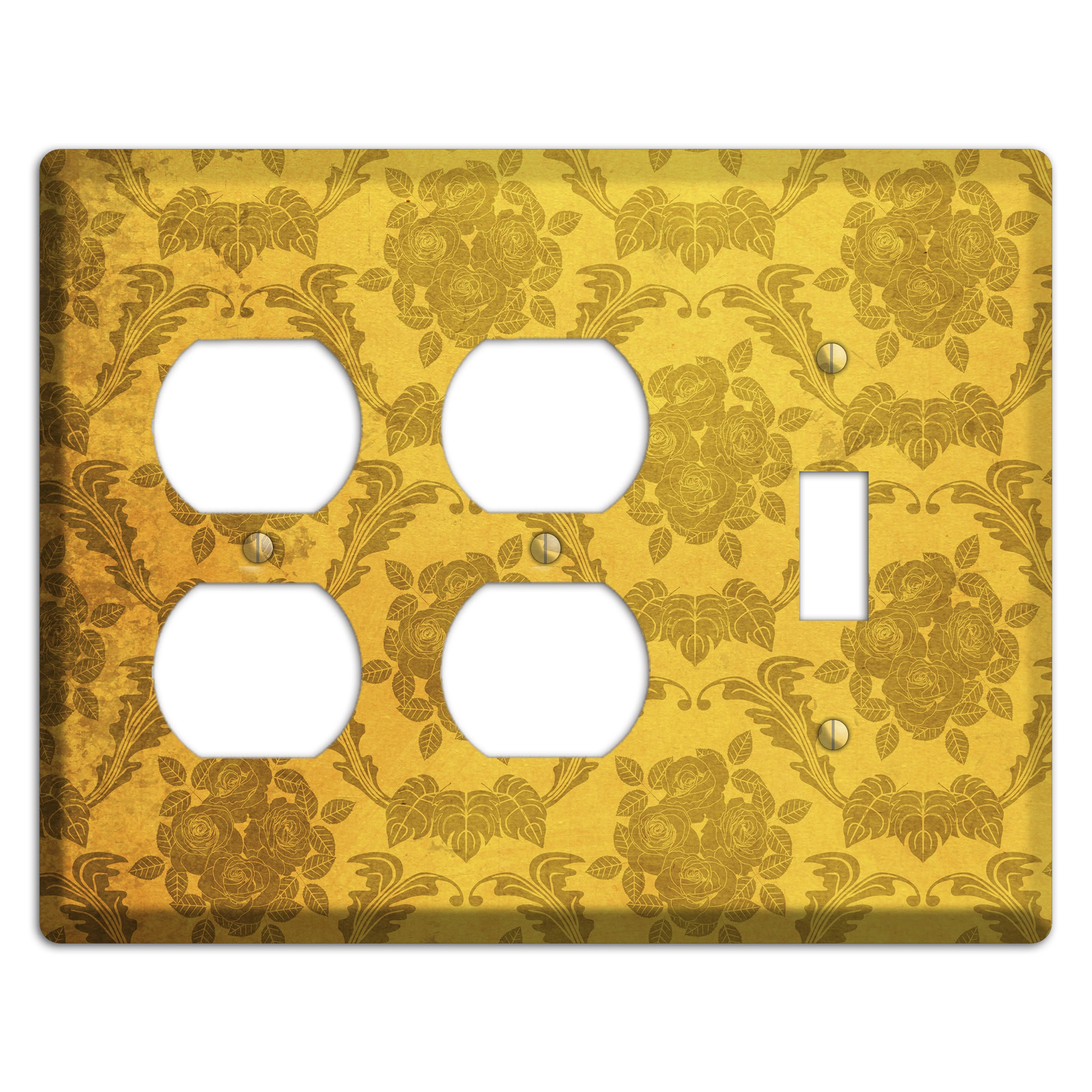 Tusock Vintage Rose Damask 2 Duplex / Toggle Wallplate
