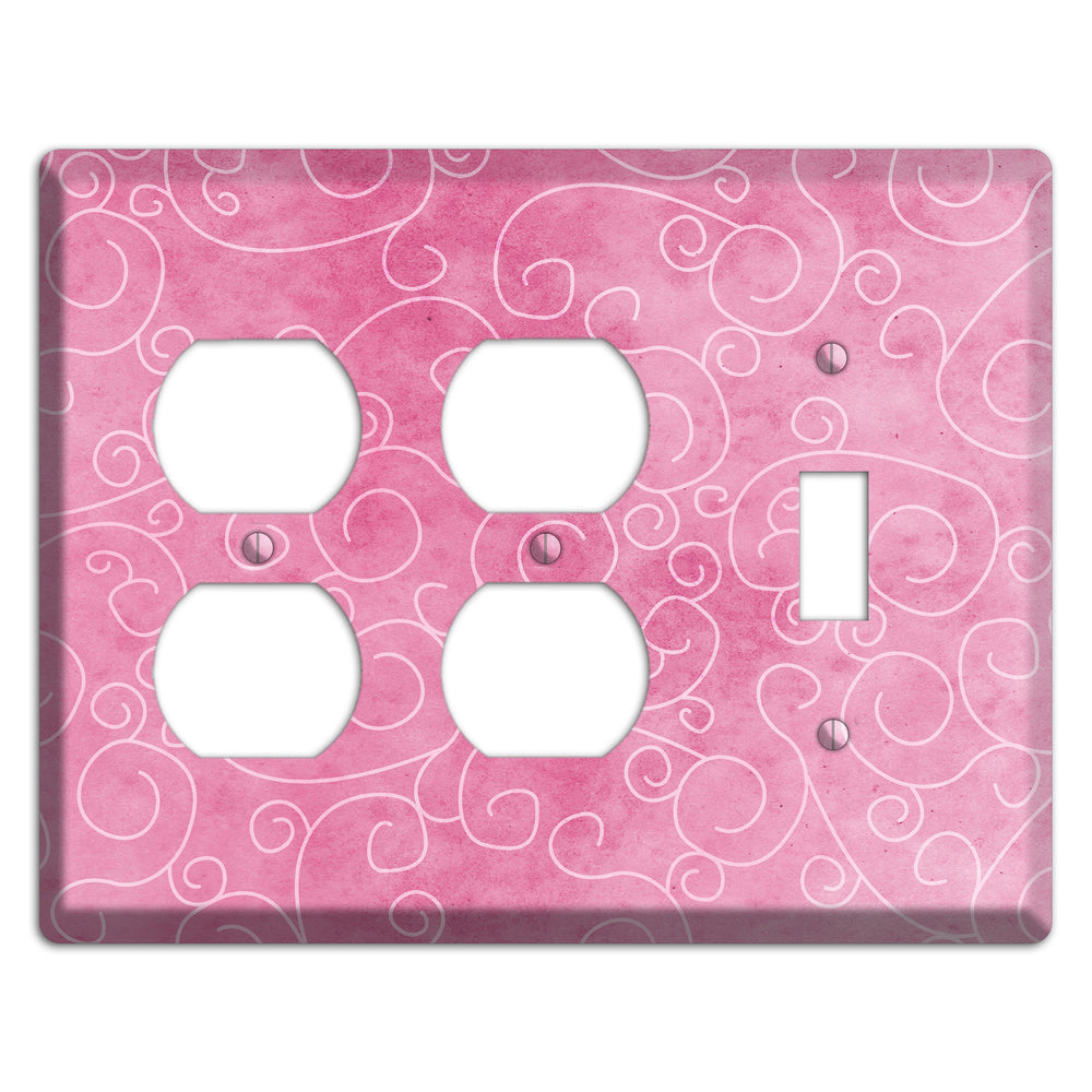 Kobi Pink Texture 2 Duplex / Toggle Wallplate