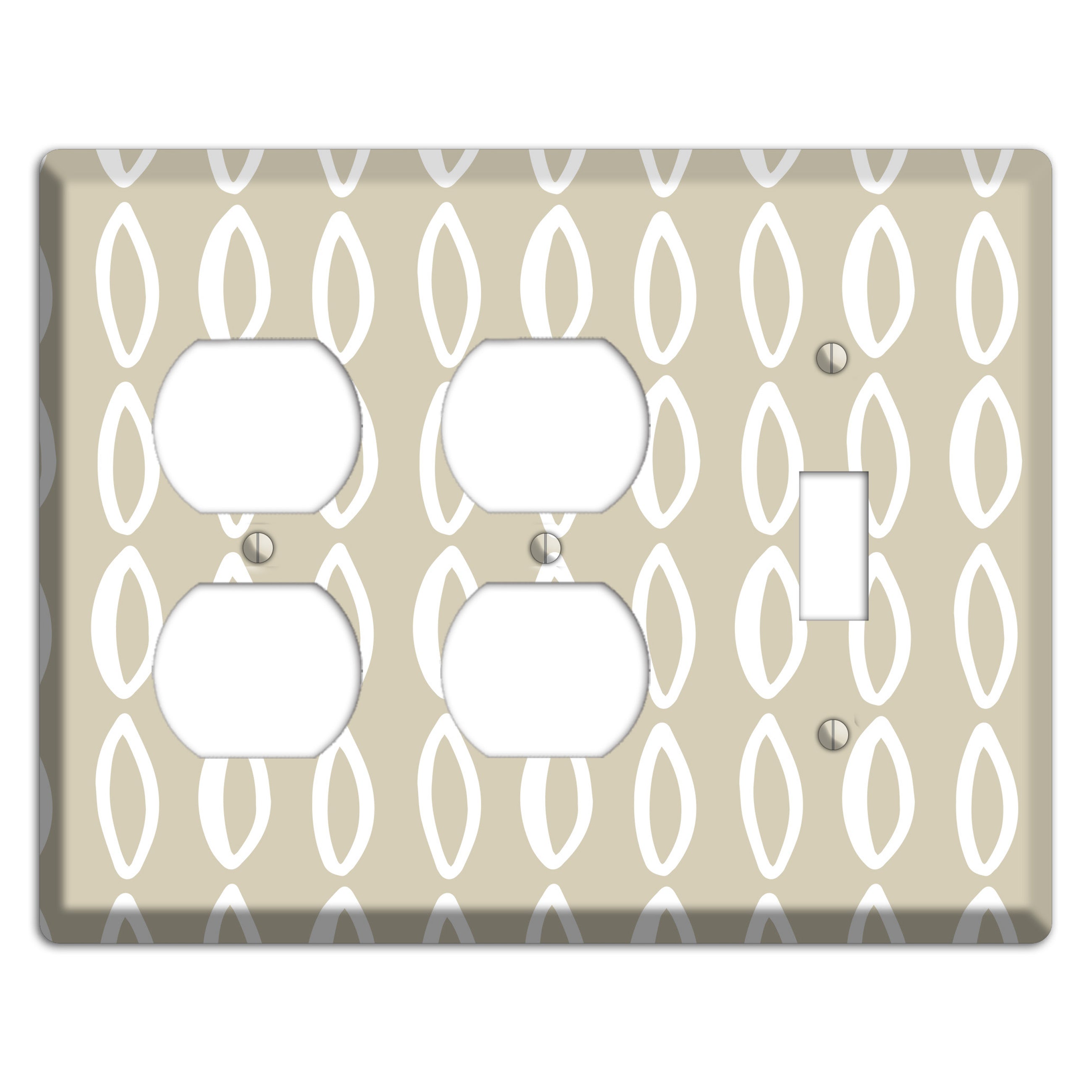 Simple Scandanavian Style Z 2 Duplex / Toggle Wallplate