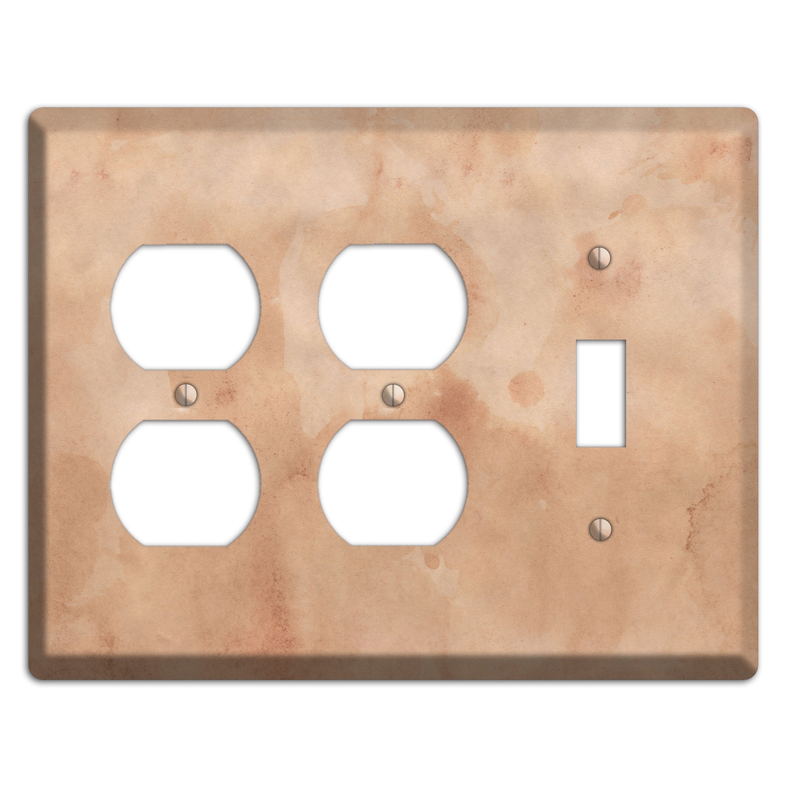 Aged Paper 1 2 Duplex / Toggle Wallplate