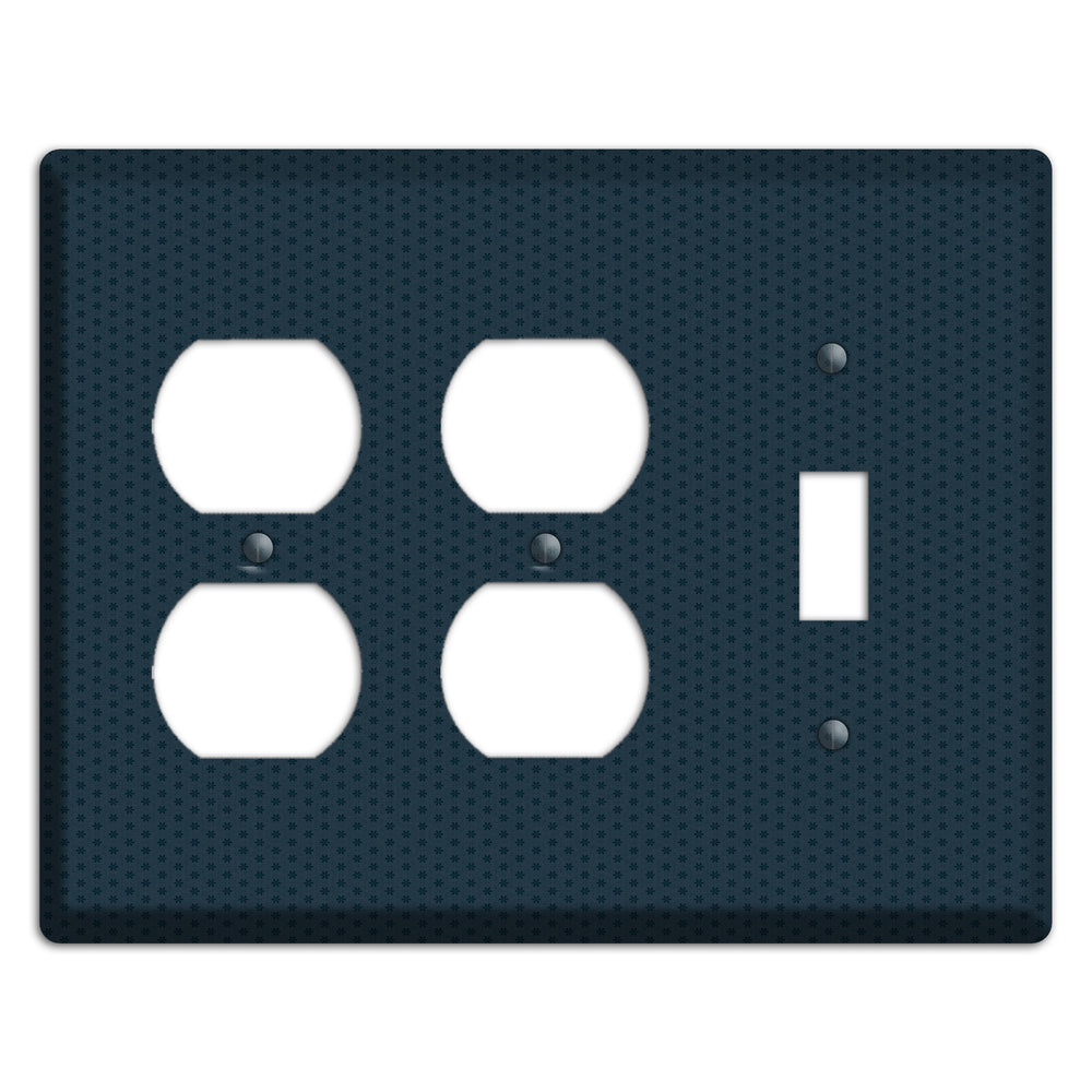 Blue with Tiny Asters 2 Duplex / Toggle Wallplate
