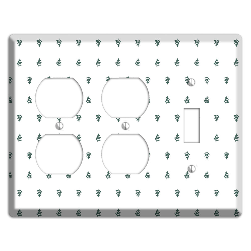 Leaves Style Y 2 Duplex / Toggle Wallplate