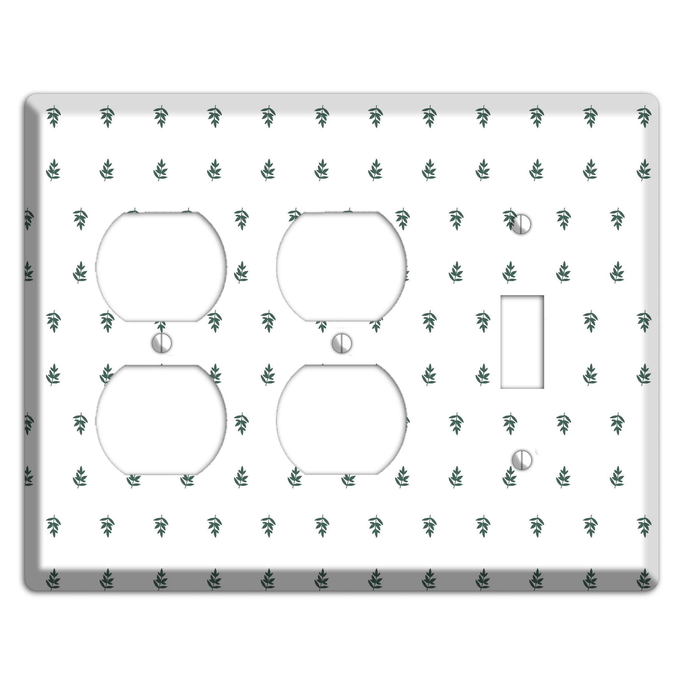 Leaves Style Y 2 Duplex / Toggle Wallplate
