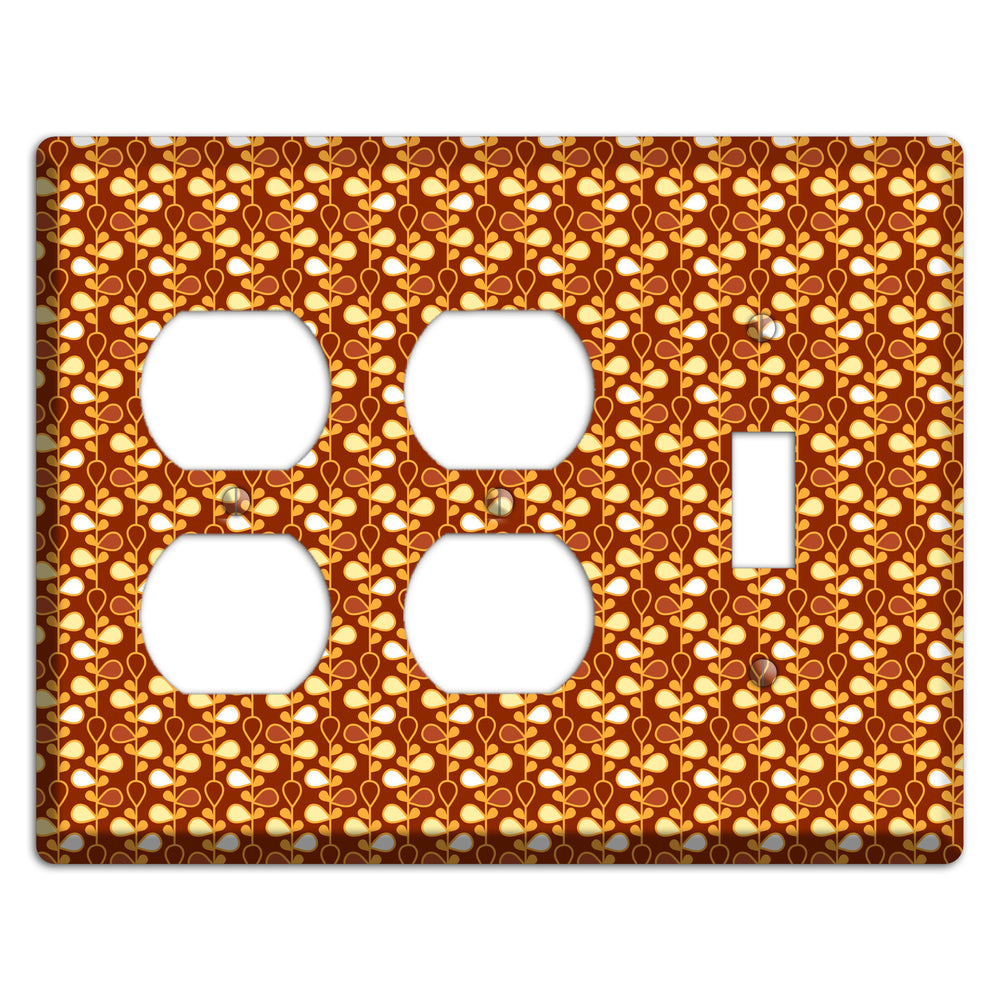 Maroon Teardrop Vine 2 Duplex / Toggle Wallplate