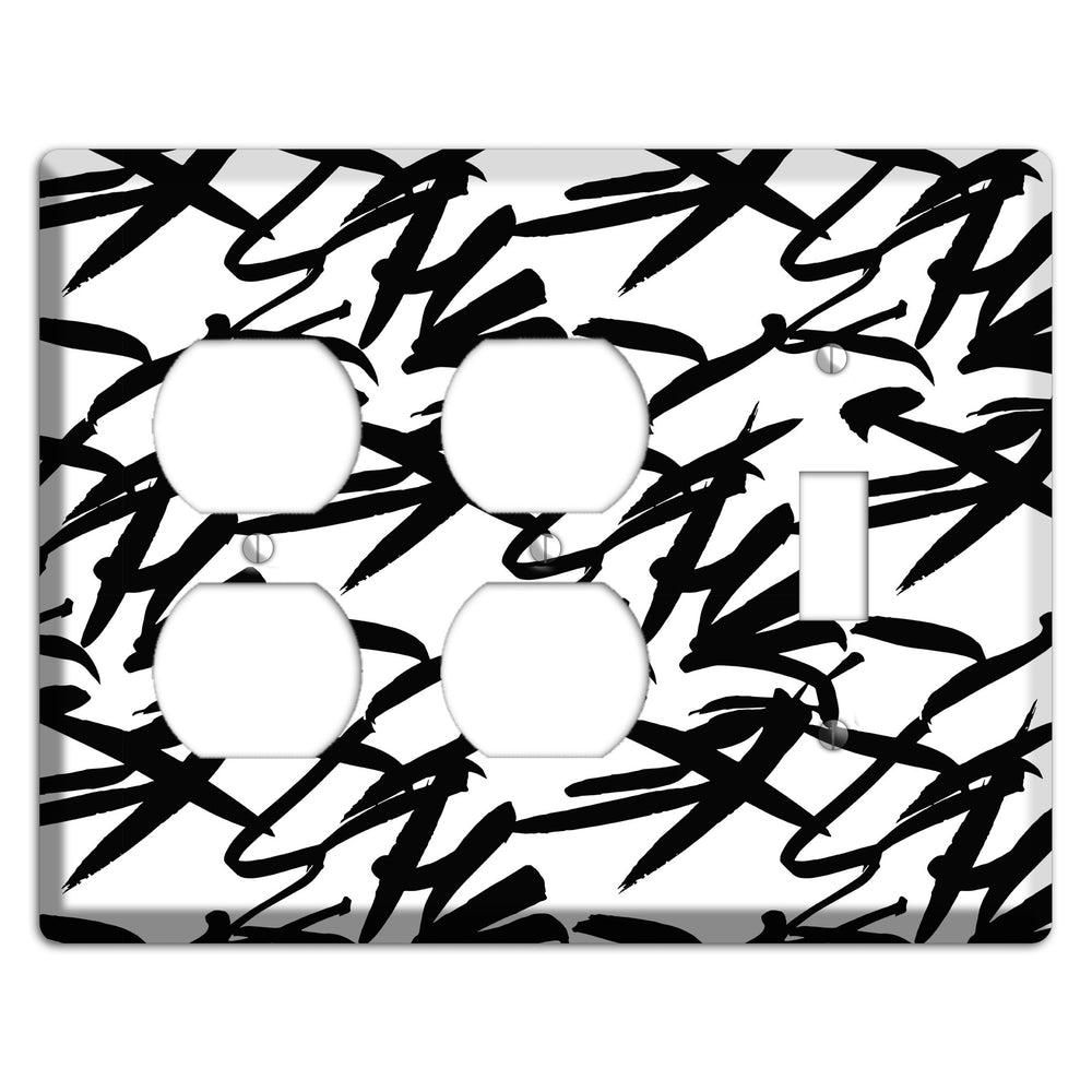 Ink Brushstrokes 2 2 Duplex / Toggle Wallplate