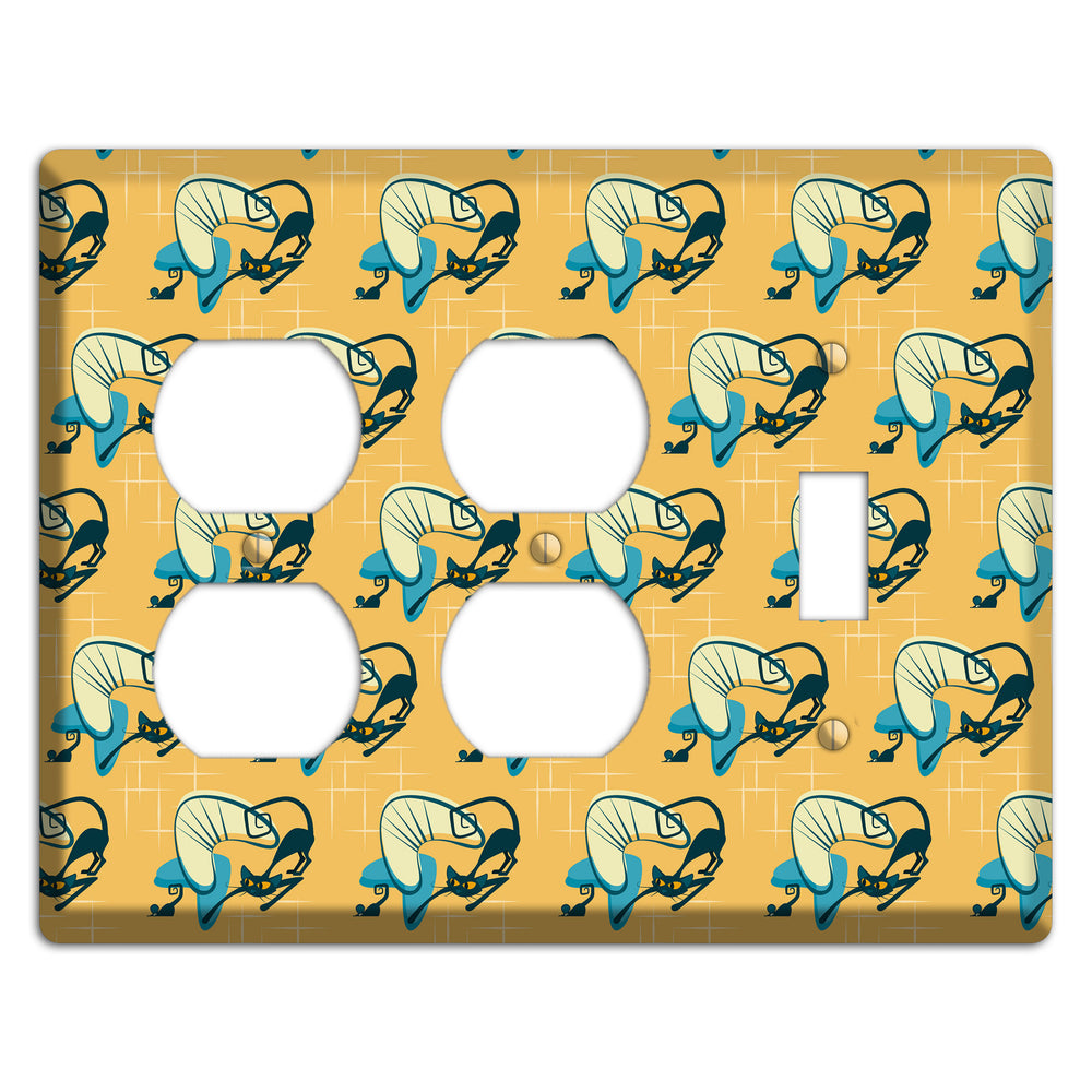 Yellow Kitties 2 Duplex / Toggle Wallplate