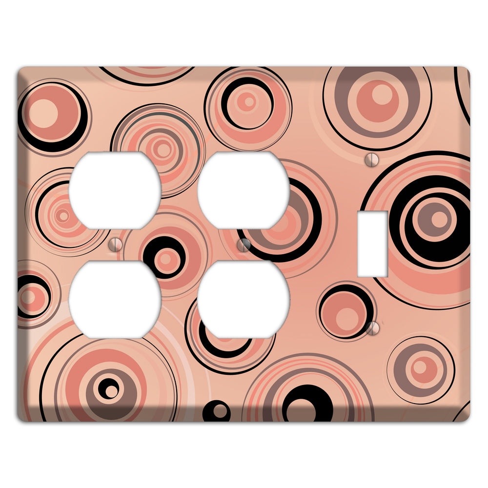 Salmon Circles 2 Duplex / Toggle Wallplate