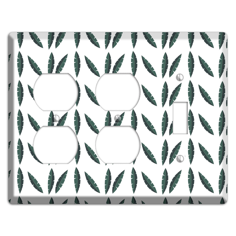 Leaves Style HH 2 Duplex / Toggle Wallplate