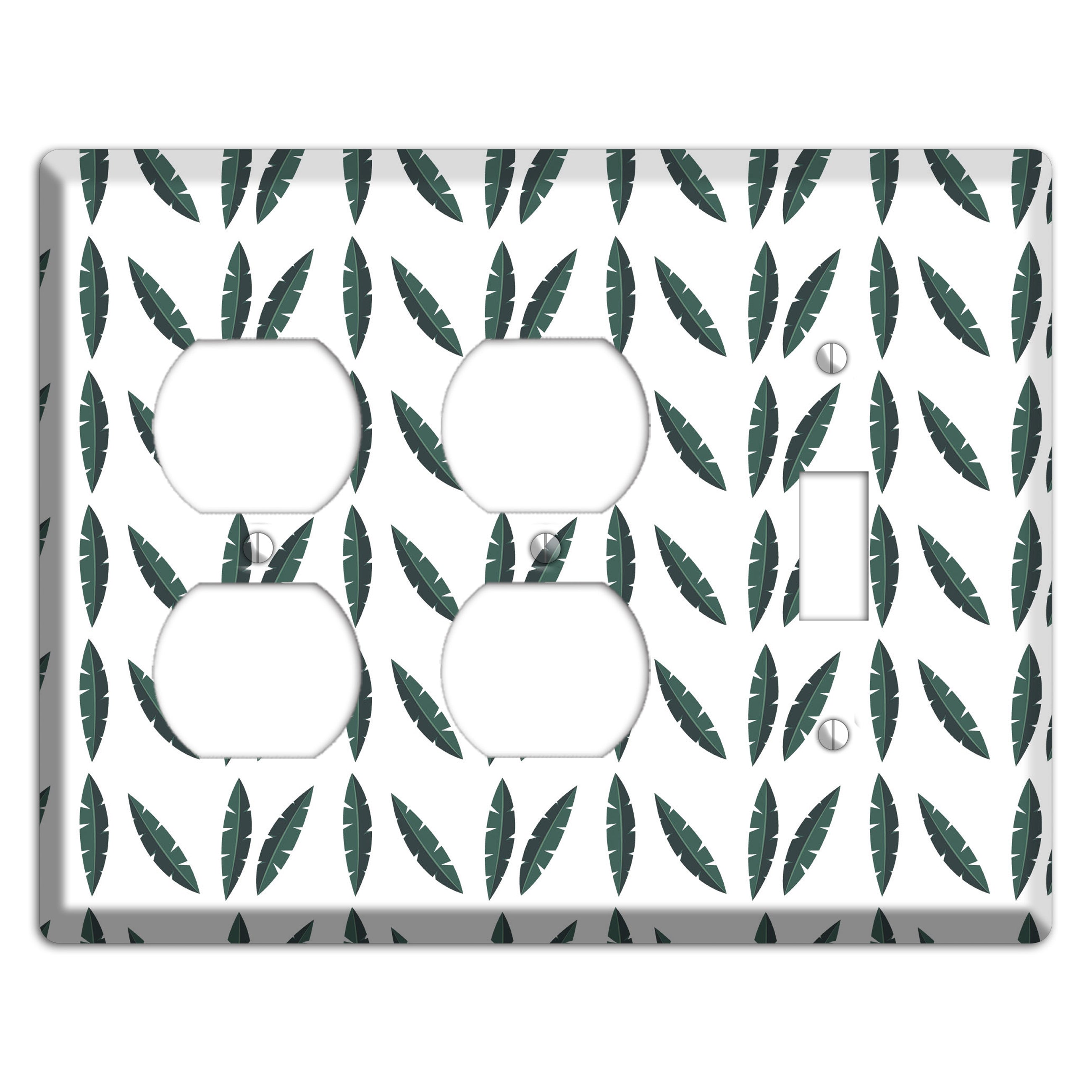 Leaves Style HH 2 Duplex / Toggle Wallplate