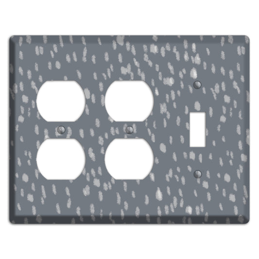 Gray and White Speckle 2 Duplex / Toggle Wallplate