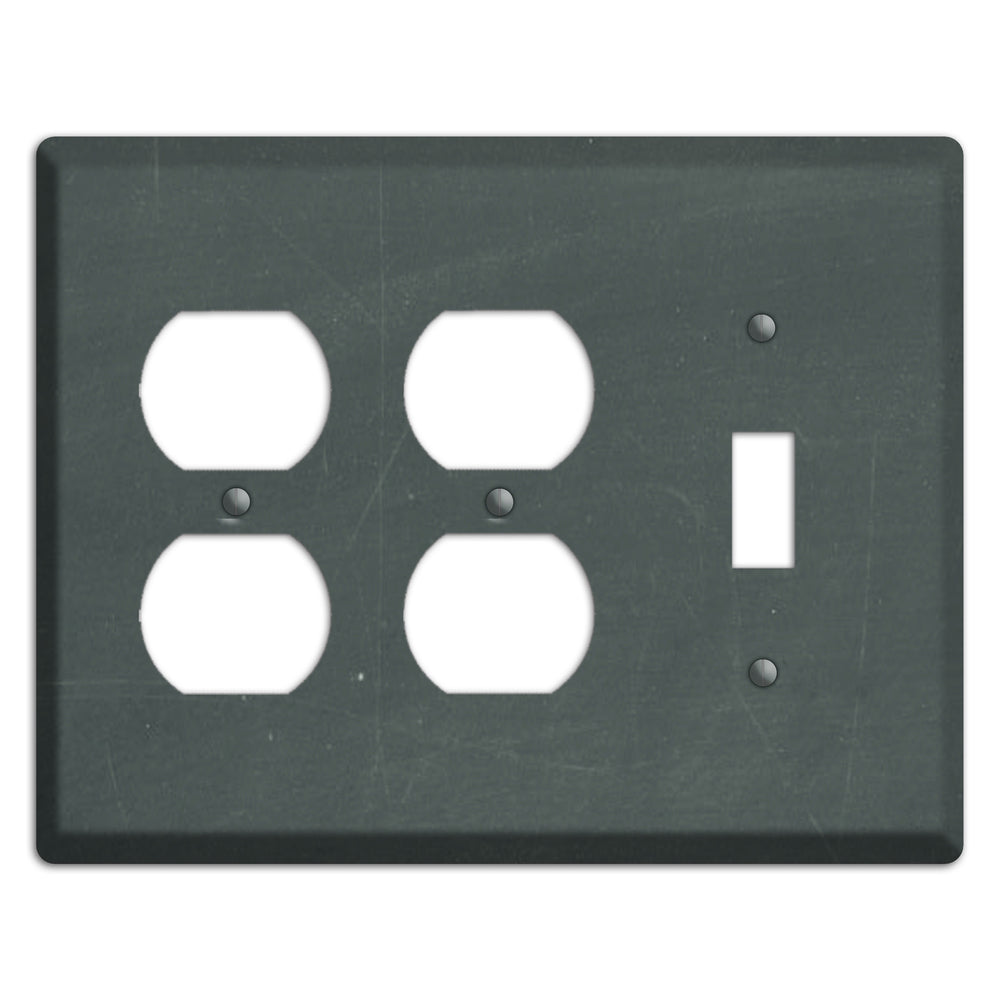 Chalk Dark Grey 2 Duplex / Toggle Wallplate