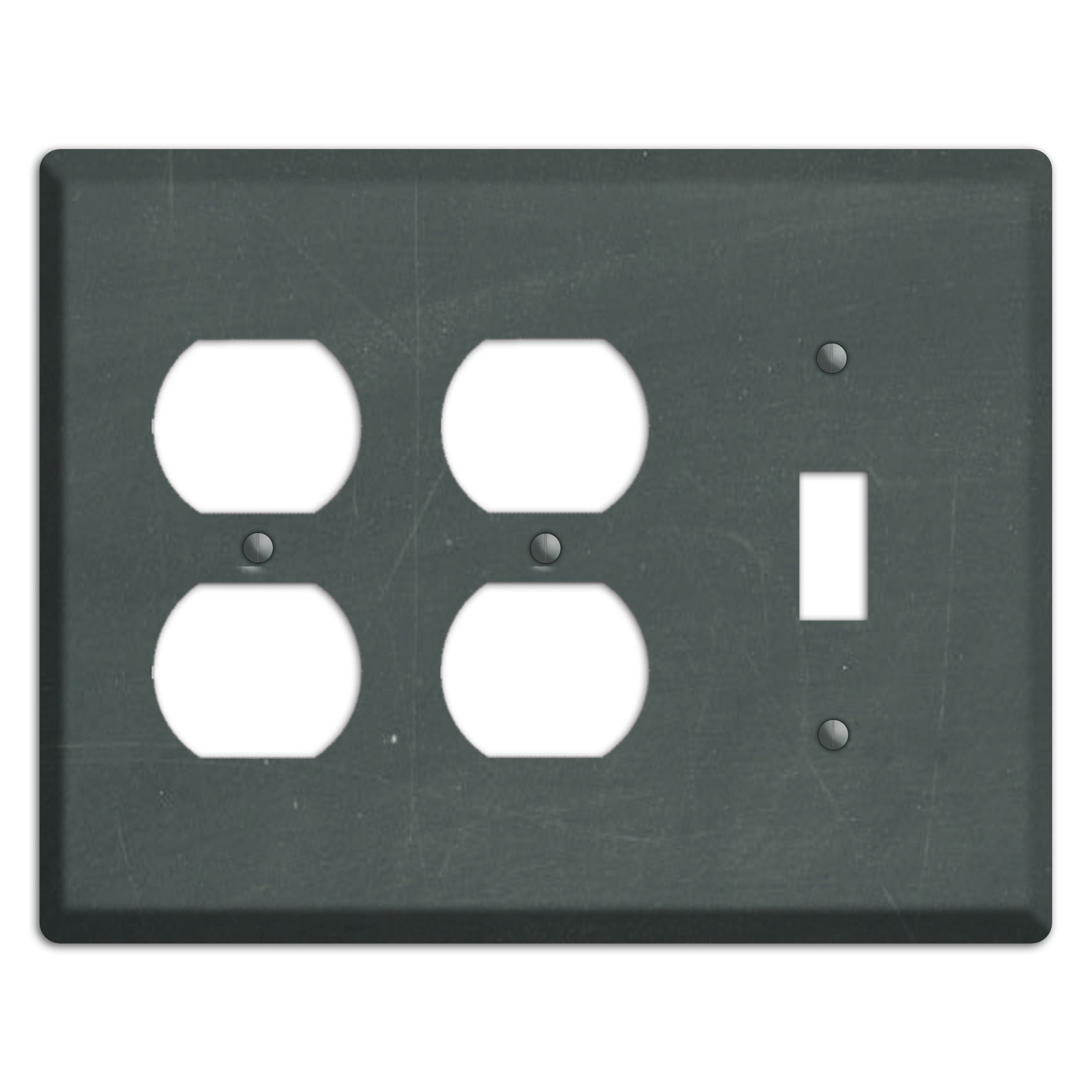 Chalk Dark Grey 2 Duplex / Toggle Wallplate