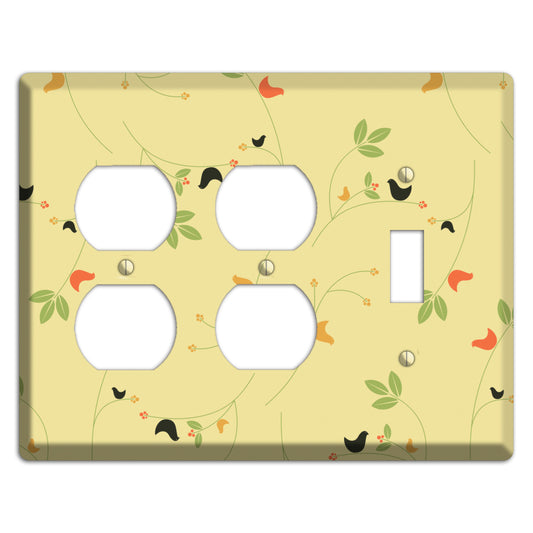 Delicate Yellow Flowers 2 Duplex / Toggle Wallplate