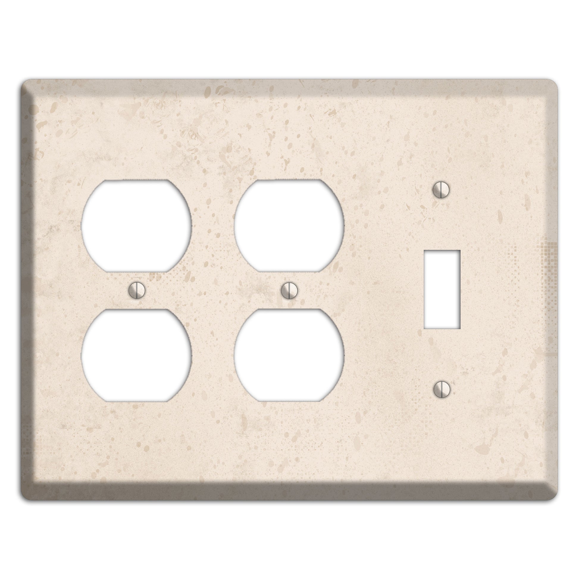 Bone Neutral Texture 2 Duplex / Toggle Wallplate