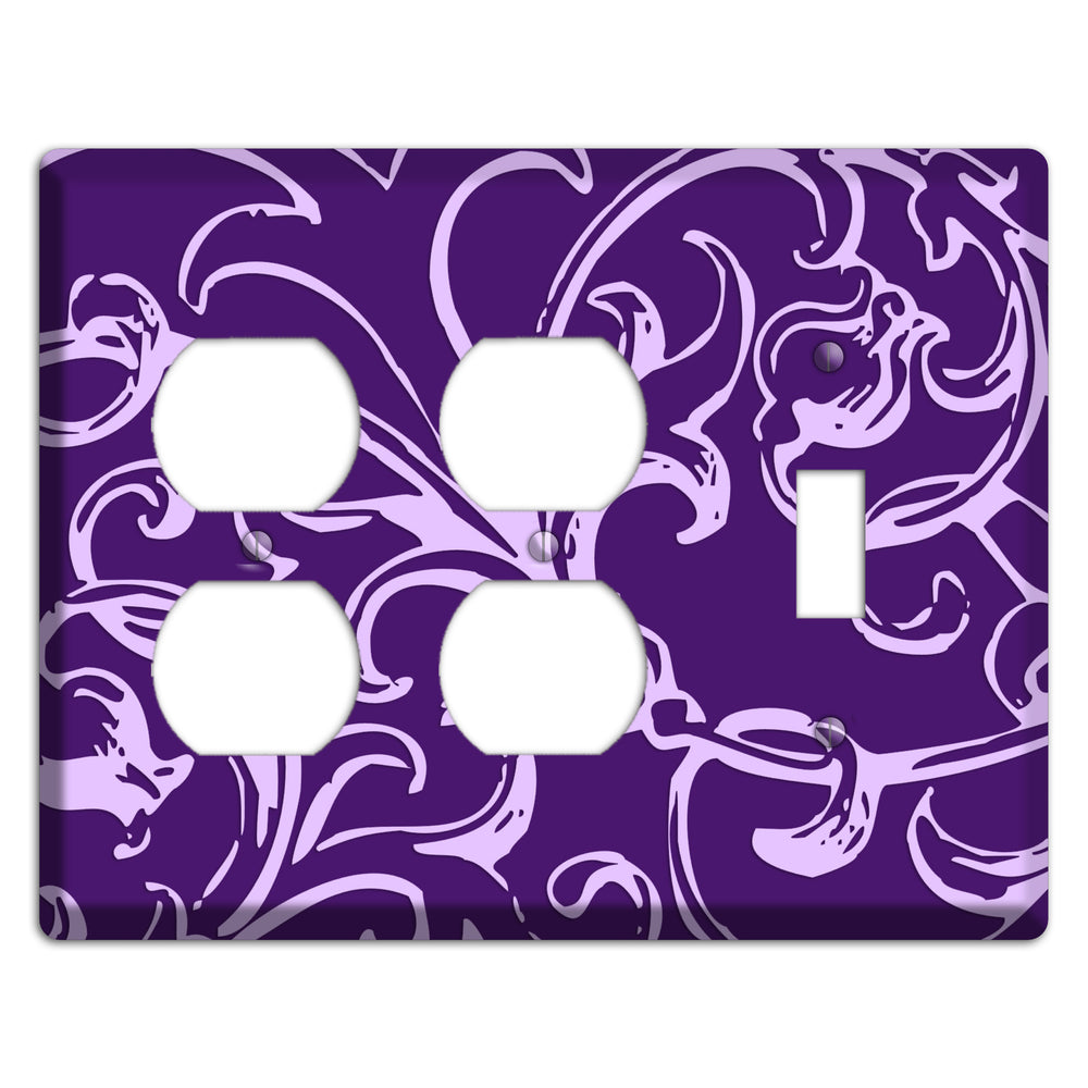 Victorian Purple 2 Duplex / Toggle Wallplate