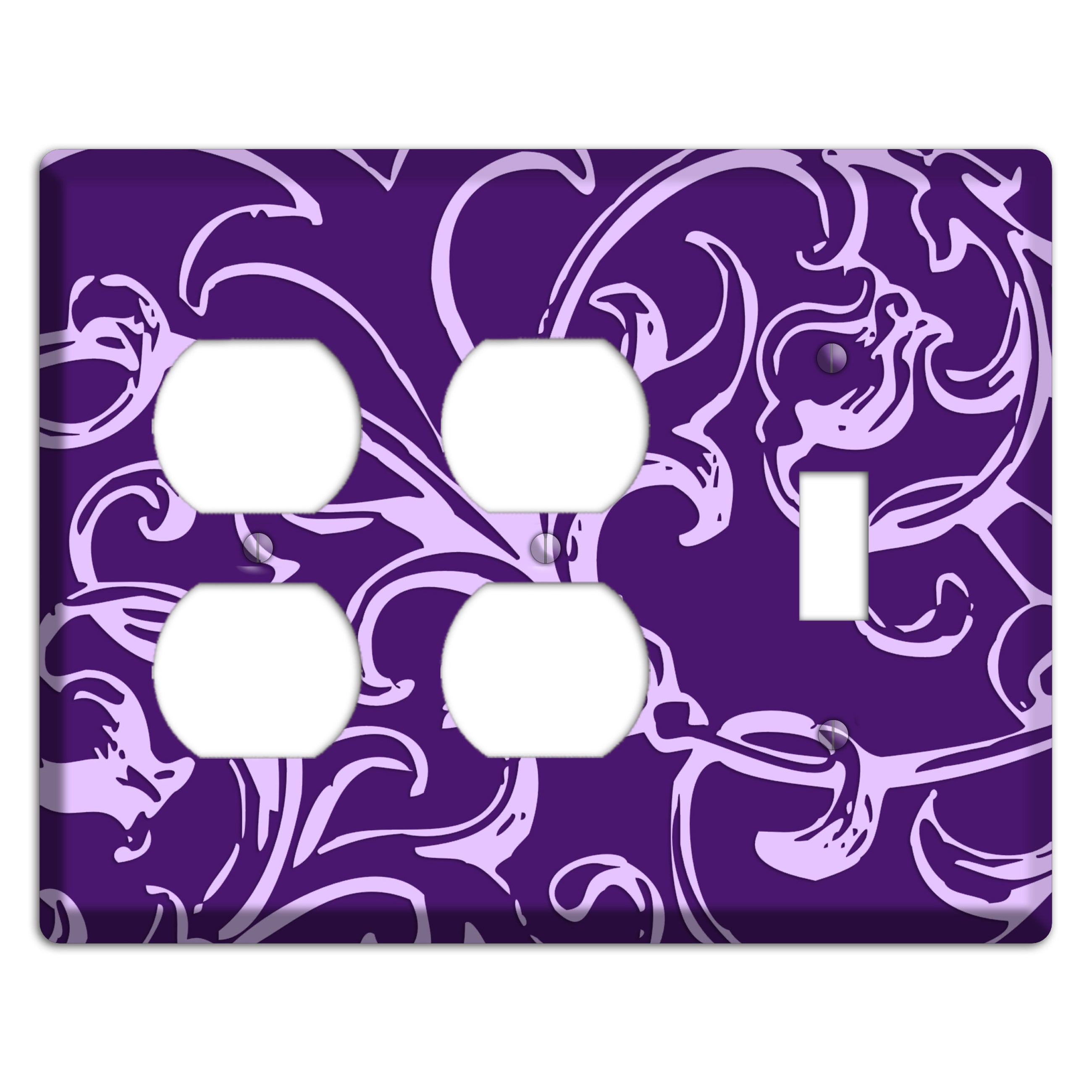 Victorian Purple 2 Duplex / Toggle Wallplate