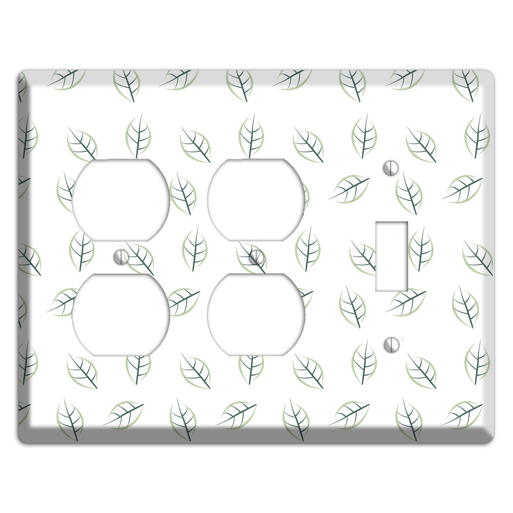 Leaves Style DD 2 Duplex / Toggle Wallplate