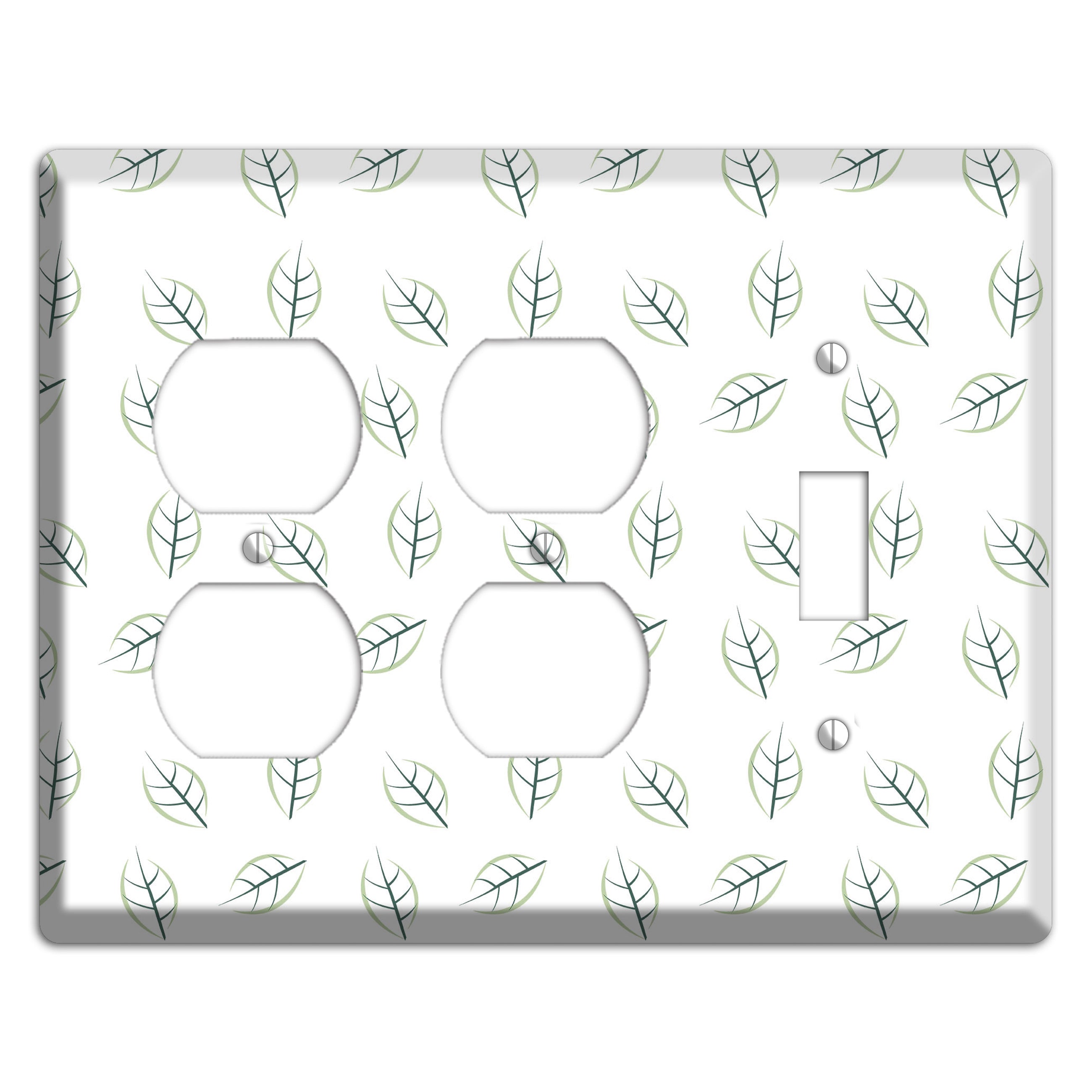 Leaves Style DD 2 Duplex / Toggle Wallplate