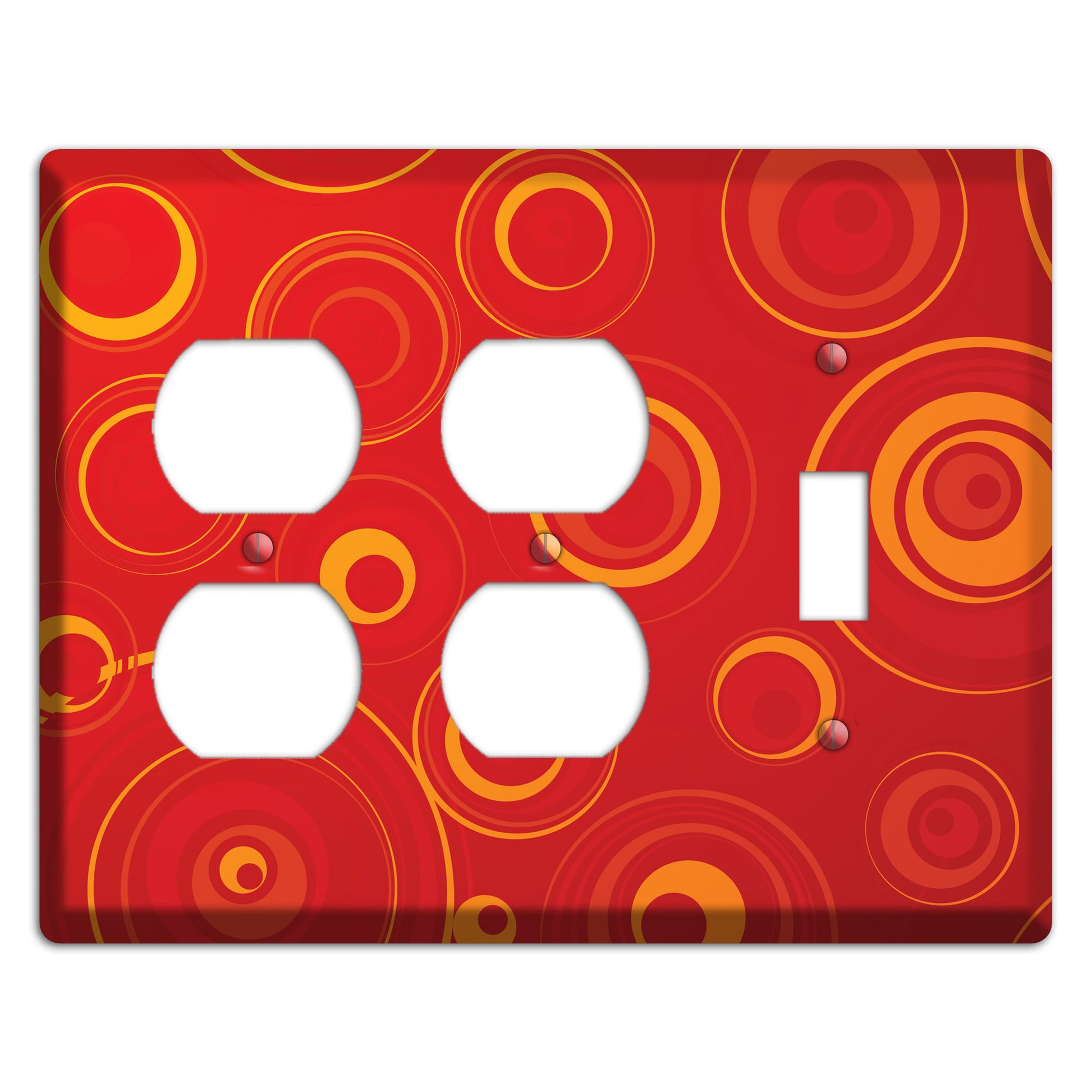 Red Circles 2 Duplex / Toggle Wallplate
