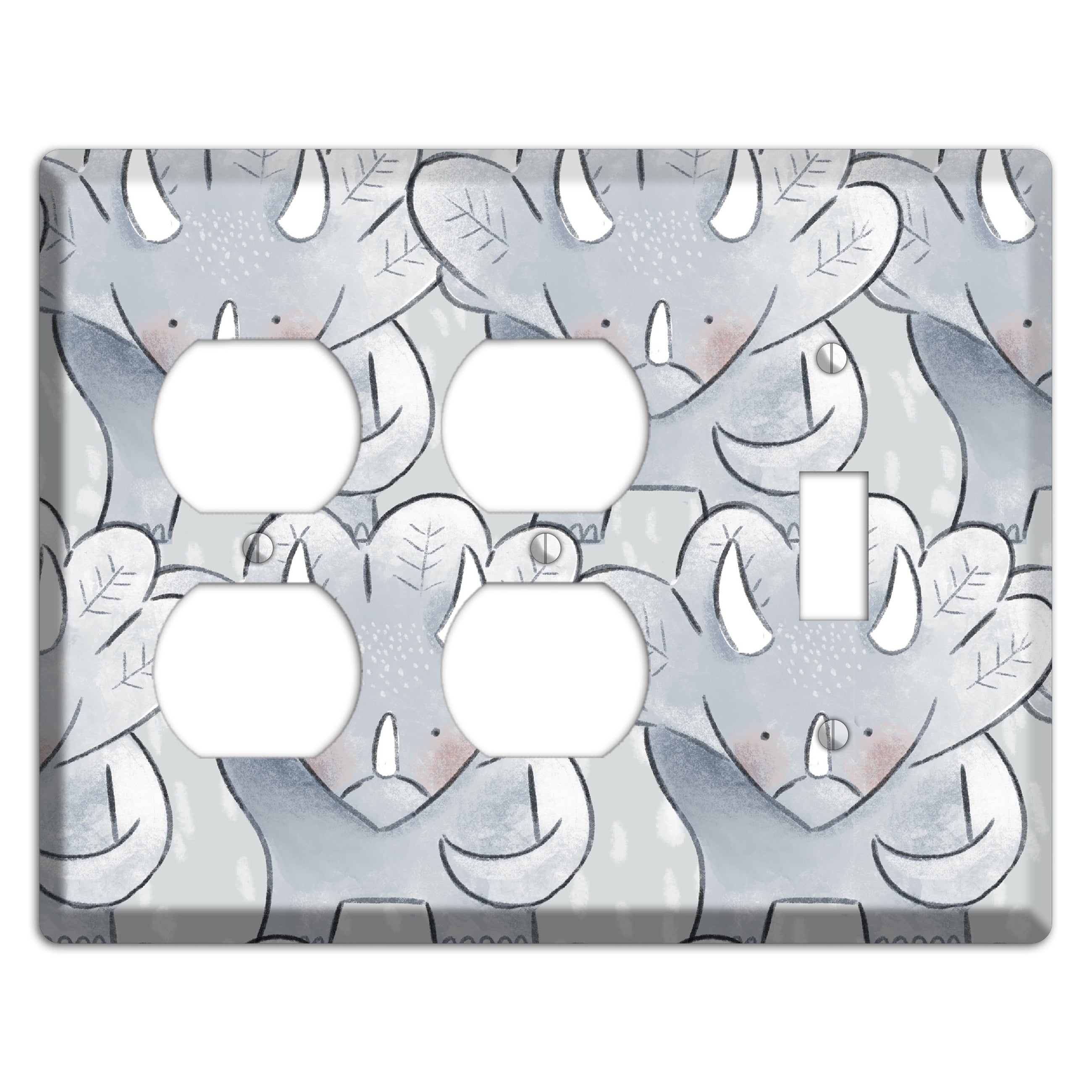 Triceratops 2 Duplex / Toggle Wallplate