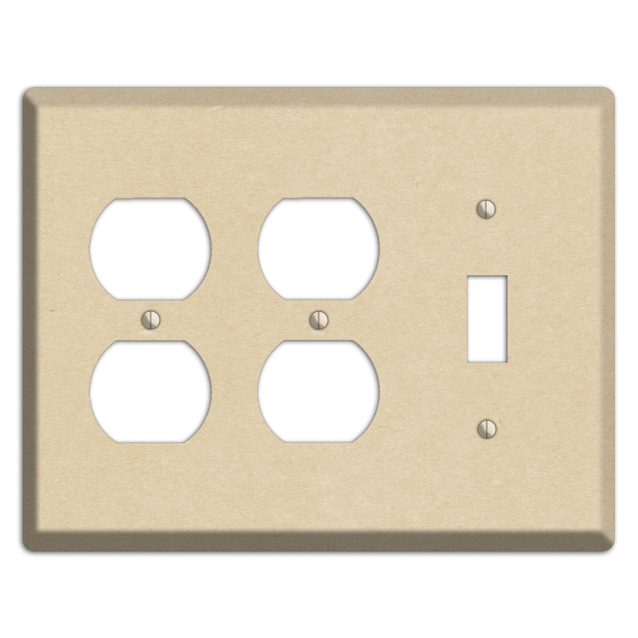 Double Pearl Lusta Kraft 2 Duplex / Toggle Wallplate