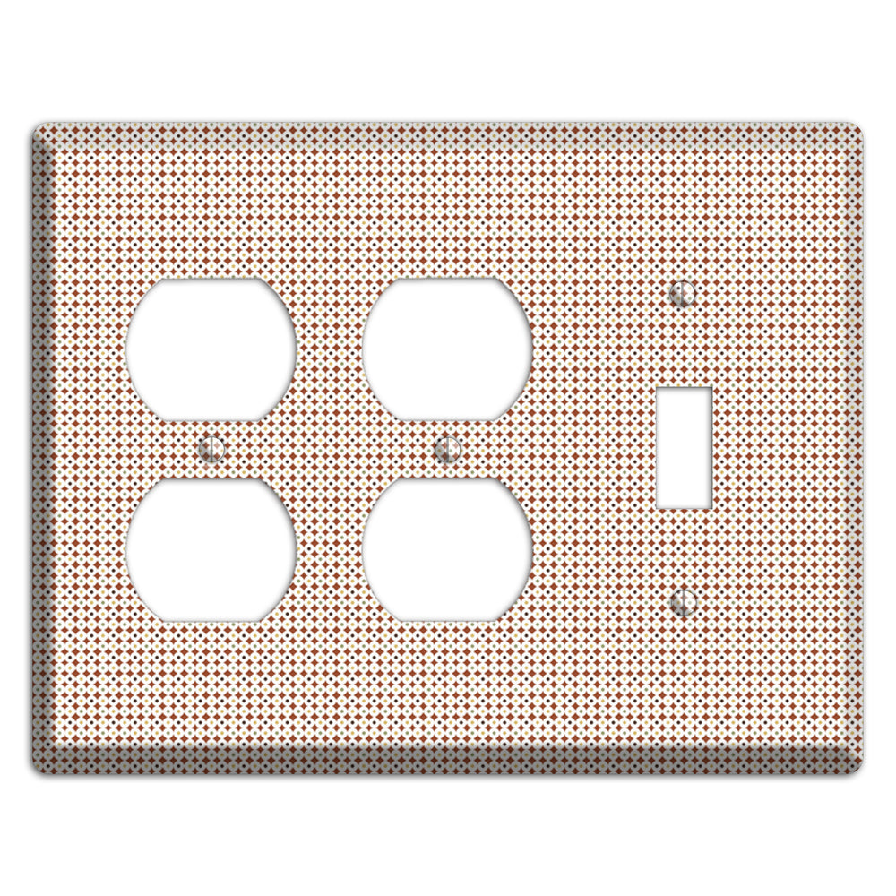 Beige Weave 2 Duplex / Toggle Wallplate