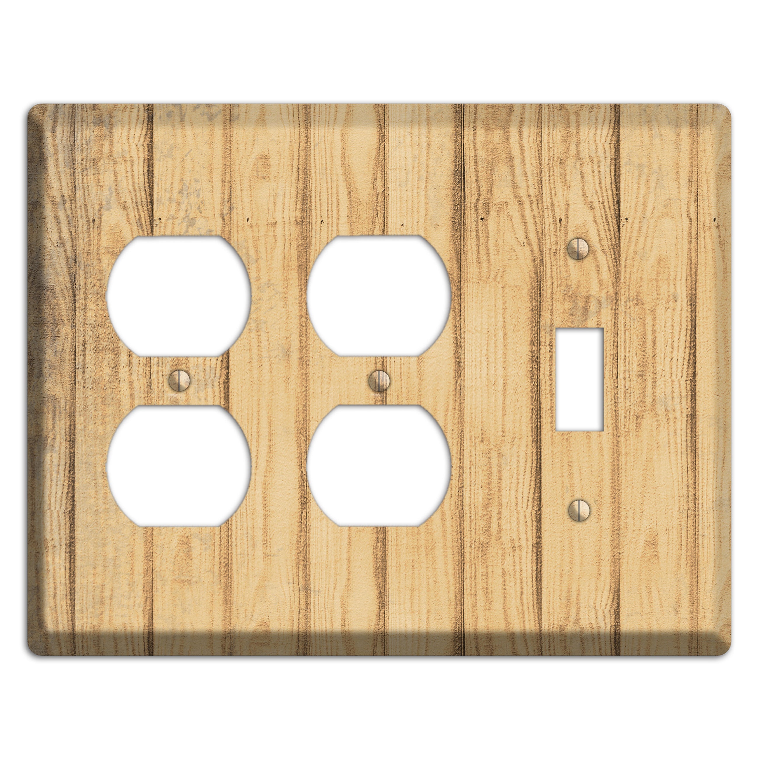 Twine Weathered Wood 2 Duplex / Toggle Wallplate