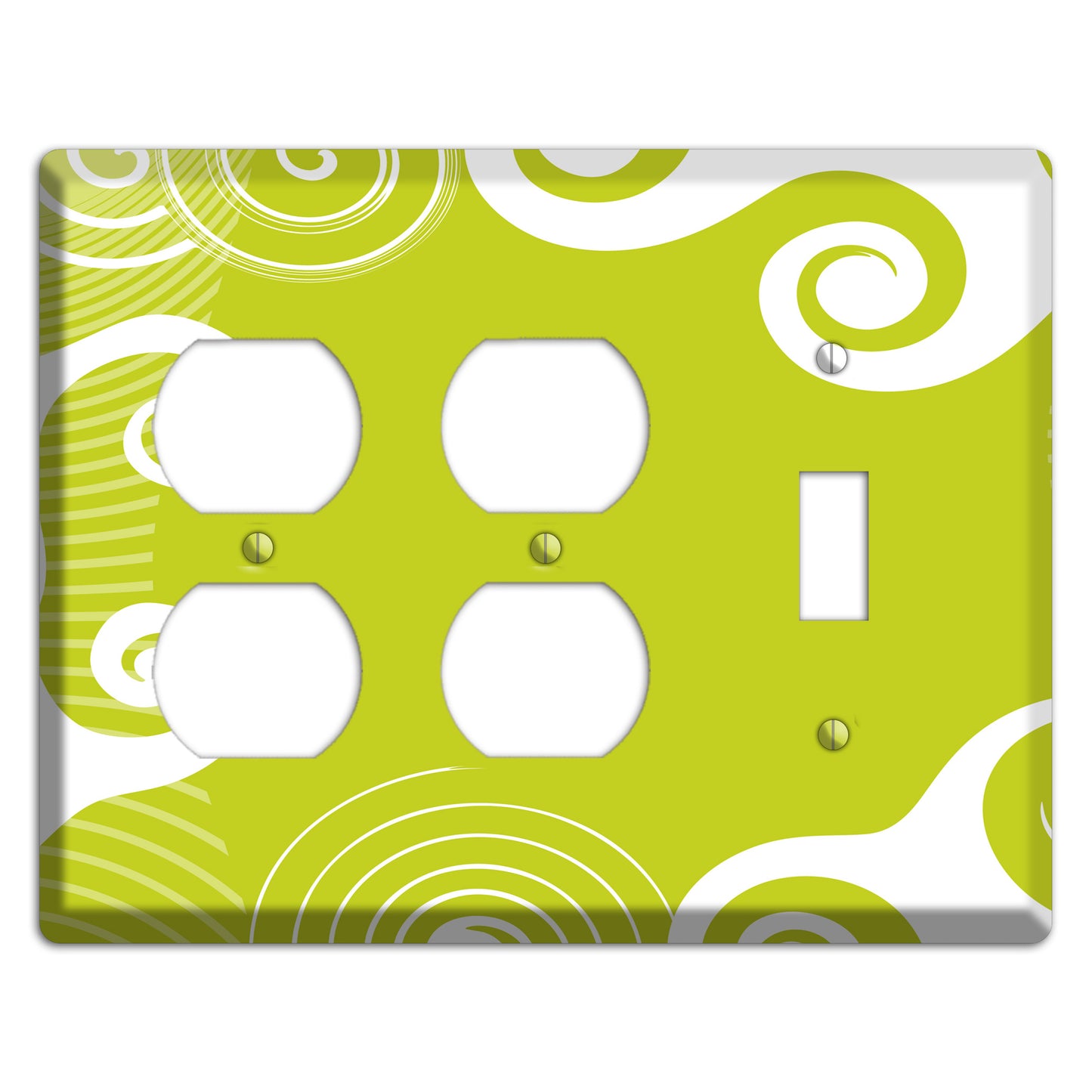 Abstract Green 2 Duplex / Toggle Wallplate