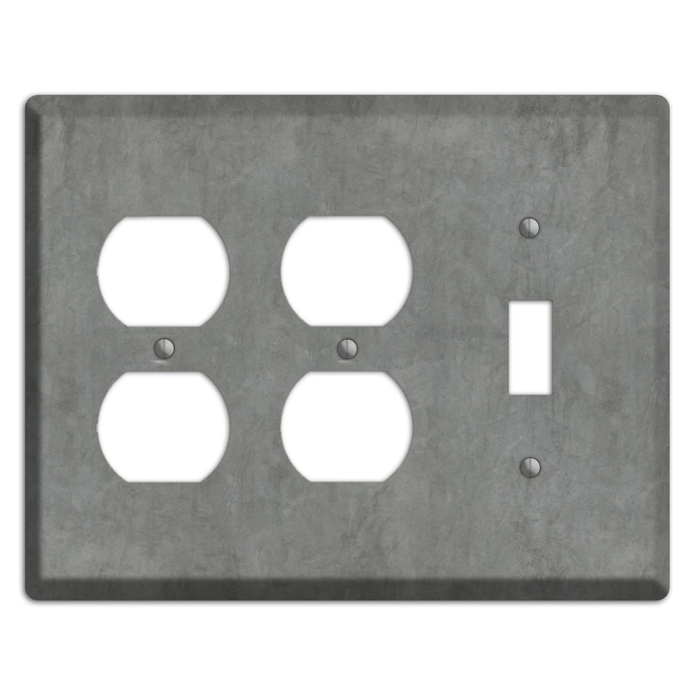 Stucco Grey 2 Duplex / Toggle Wallplate