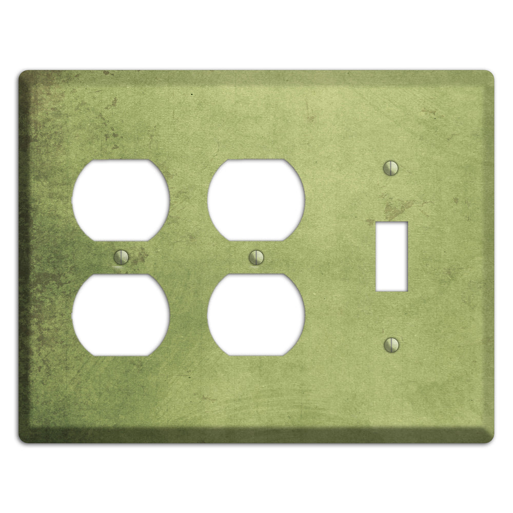Green Smoke Vintage Grunge 2 Duplex / Toggle Wallplate