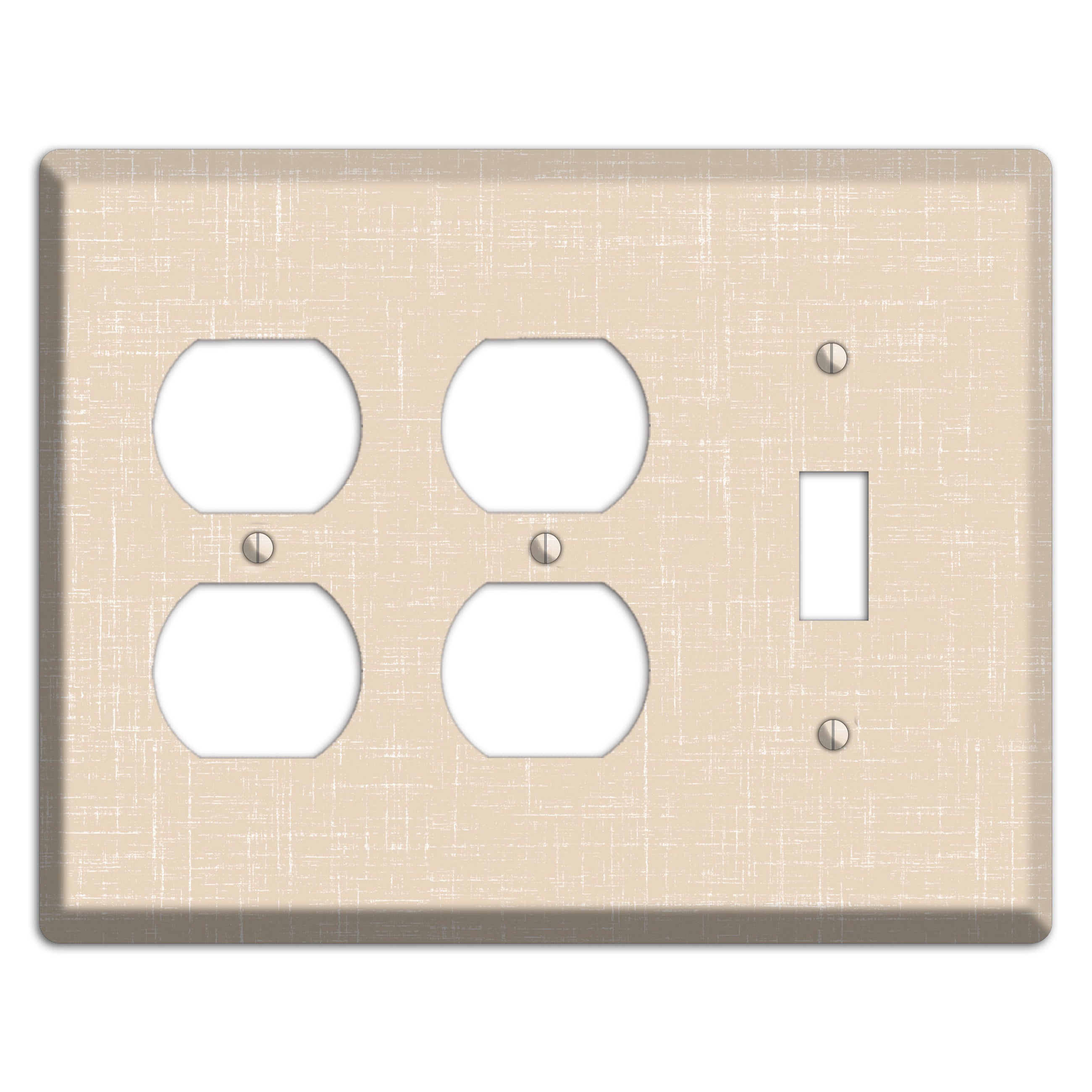 Double Spanish White Neutral Texture 2 Duplex / Toggle Wallplate