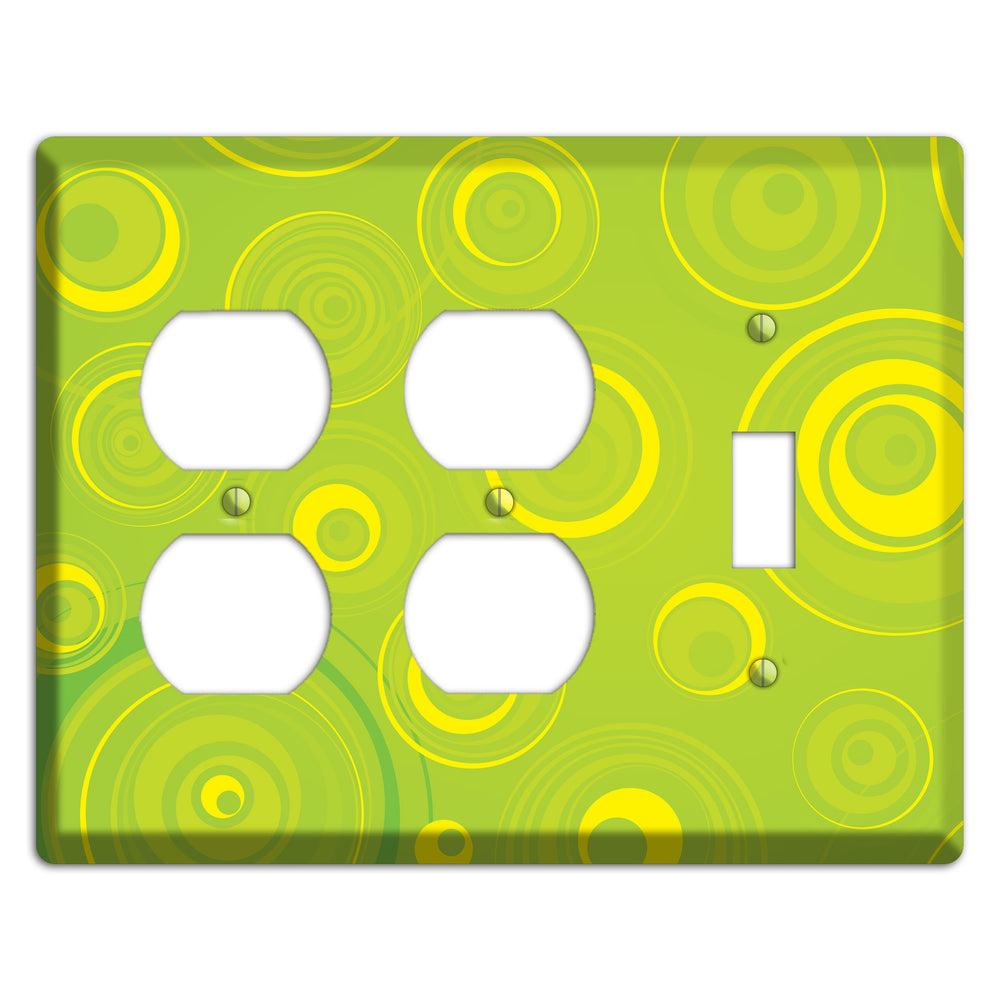 Green-yellow Circles 2 Duplex / Toggle Wallplate