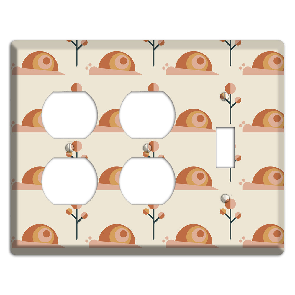 Retro Snails 2 Duplex / Toggle Wallplate