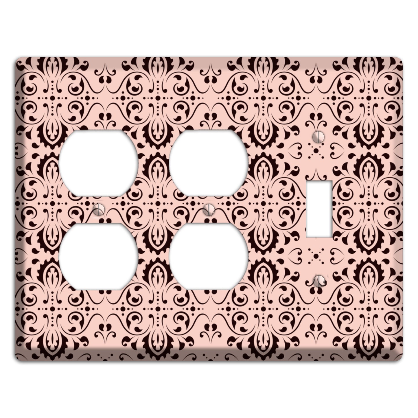 Coral Tapestry Cartouche 2 Duplex / Toggle Wallplate
