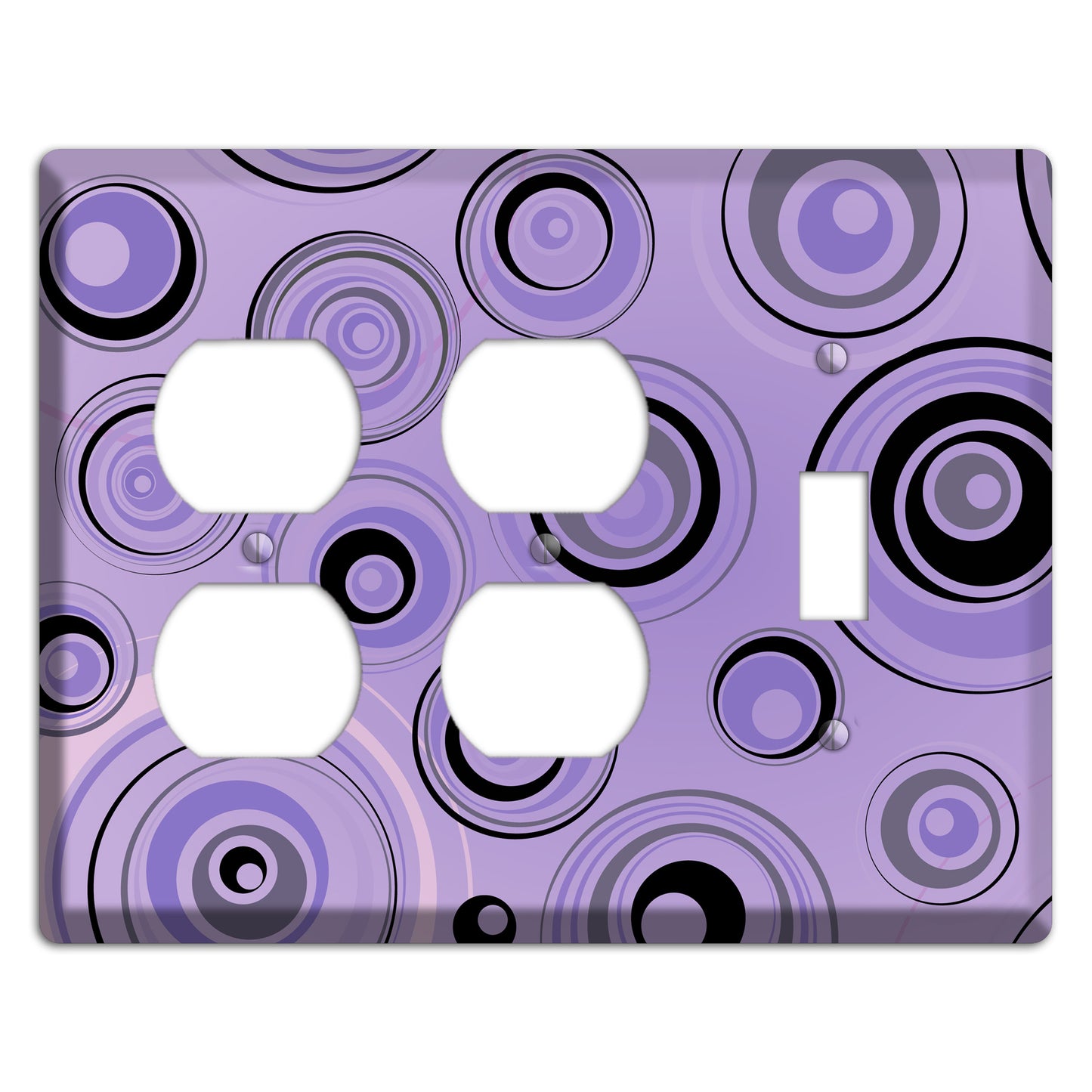 Lavender Circles 2 Duplex / Toggle Wallplate