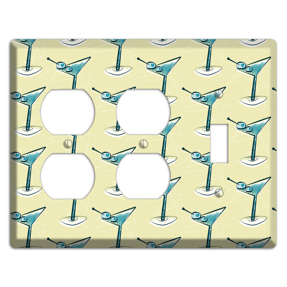 Yellow Martini 2 Duplex / Toggle Wallplate