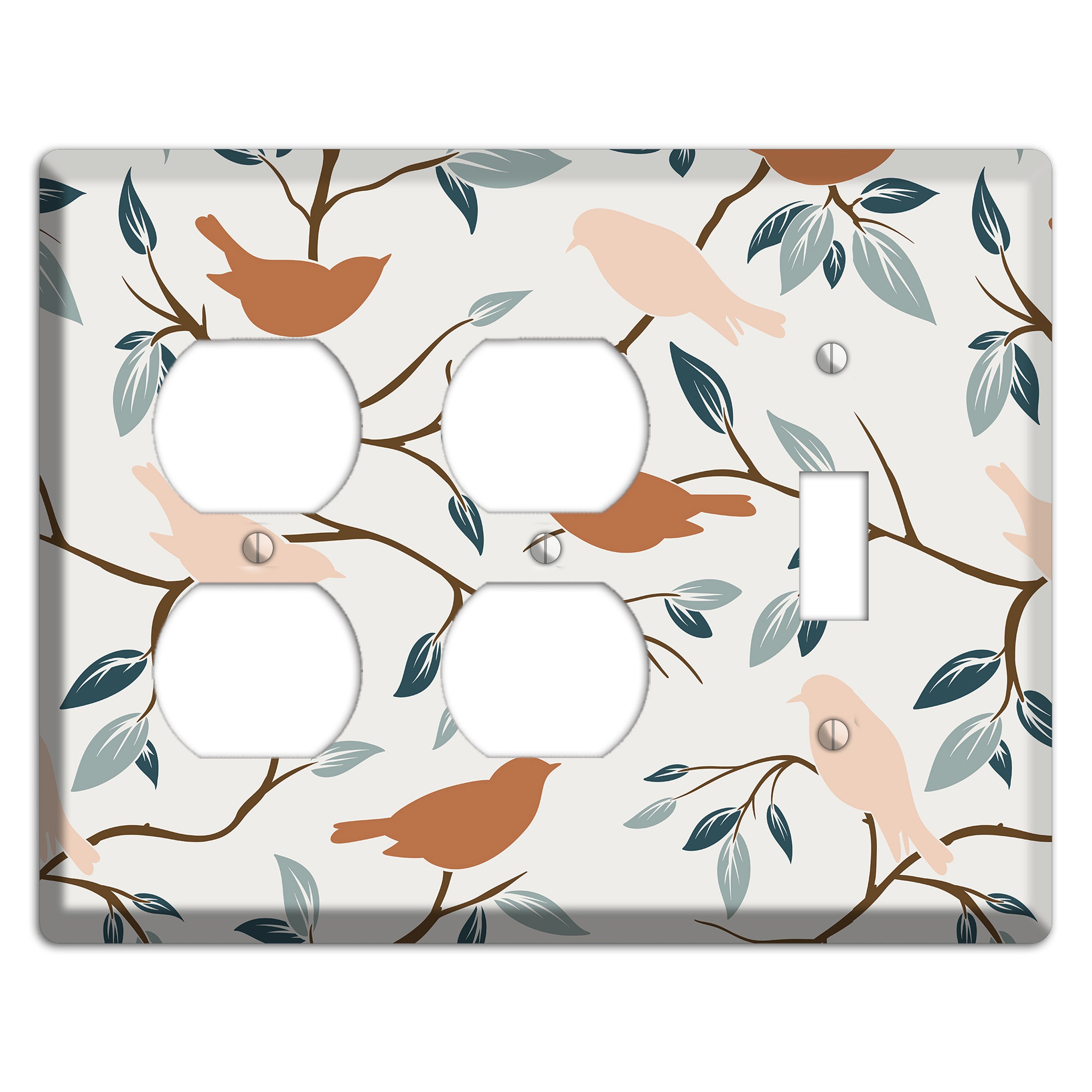Bird Branch 1 2 Duplex / Toggle Wallplate