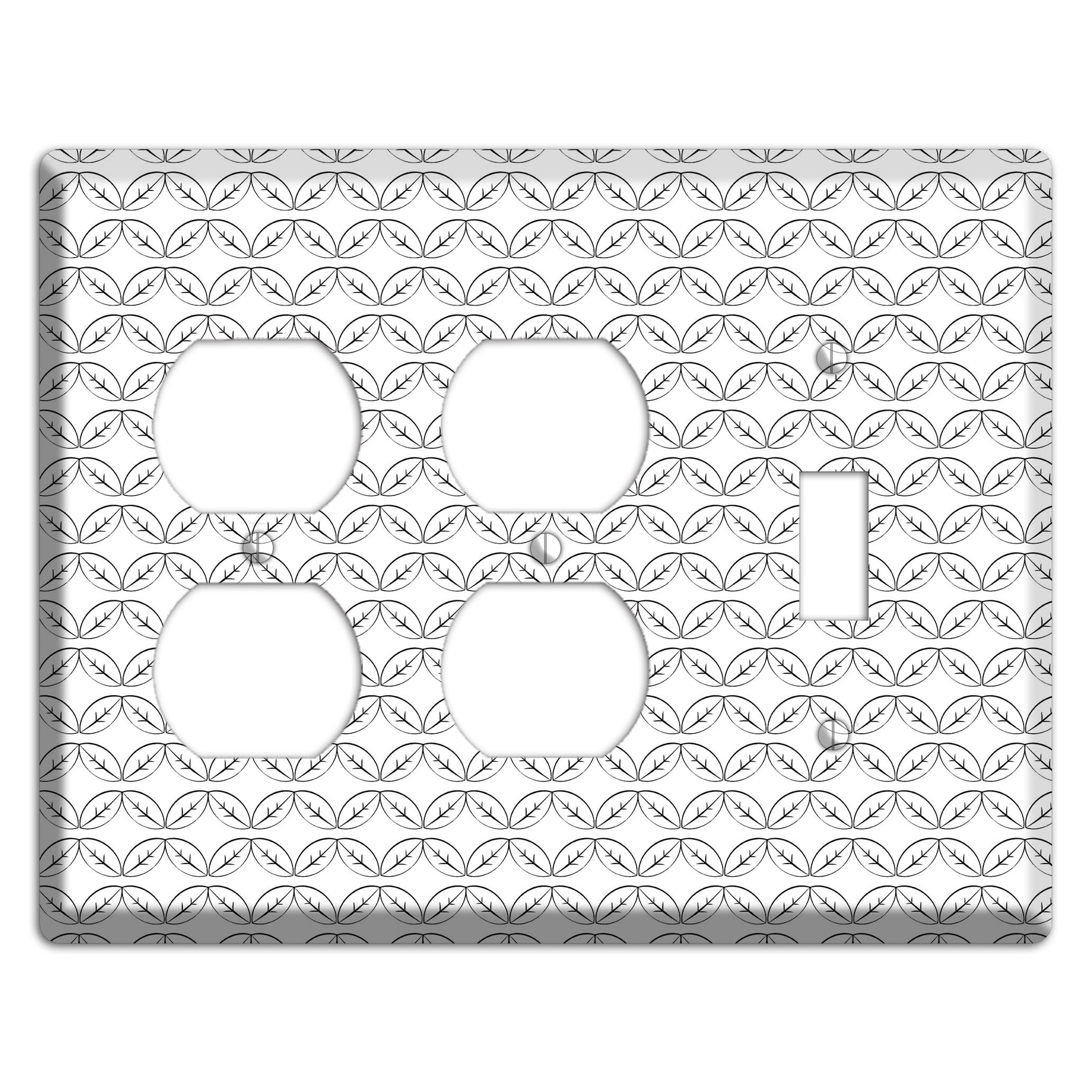 Leaves Style K 2 Duplex / Toggle Wallplate