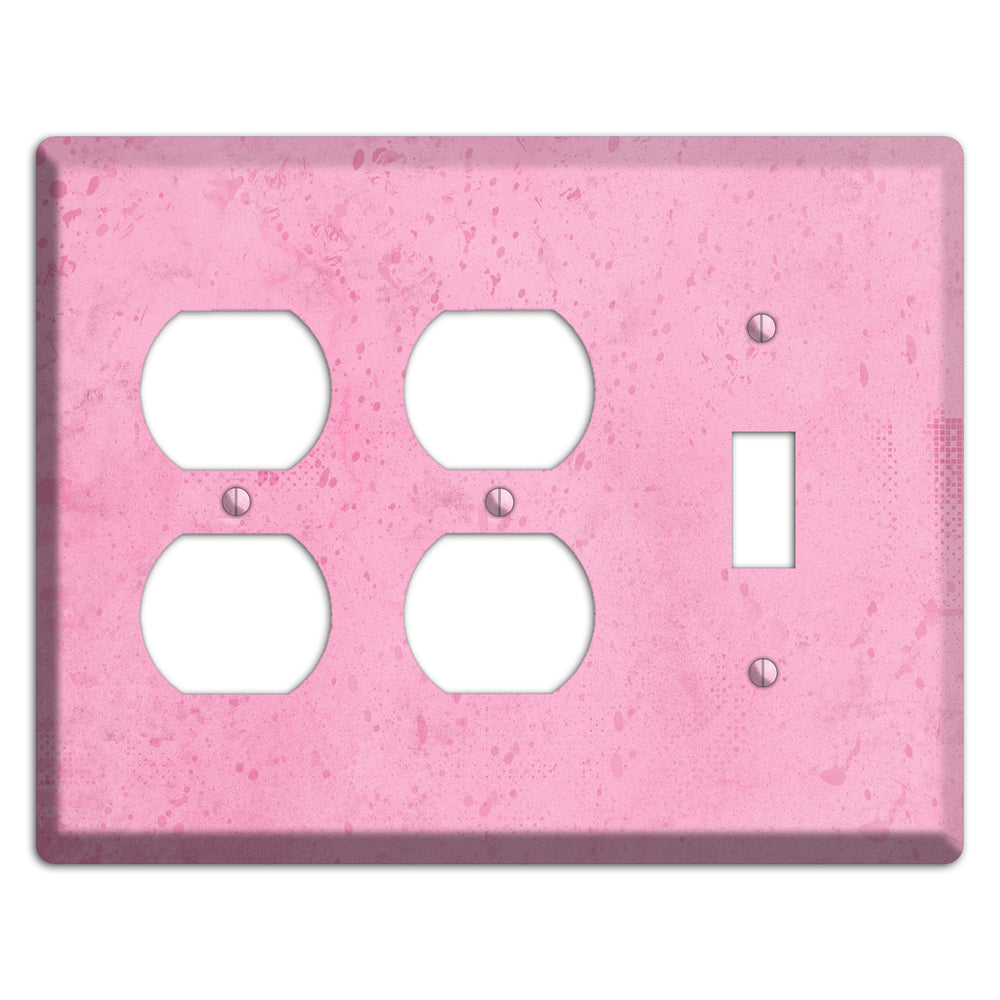 Illusion Pink Texture 2 Duplex / Toggle Wallplate