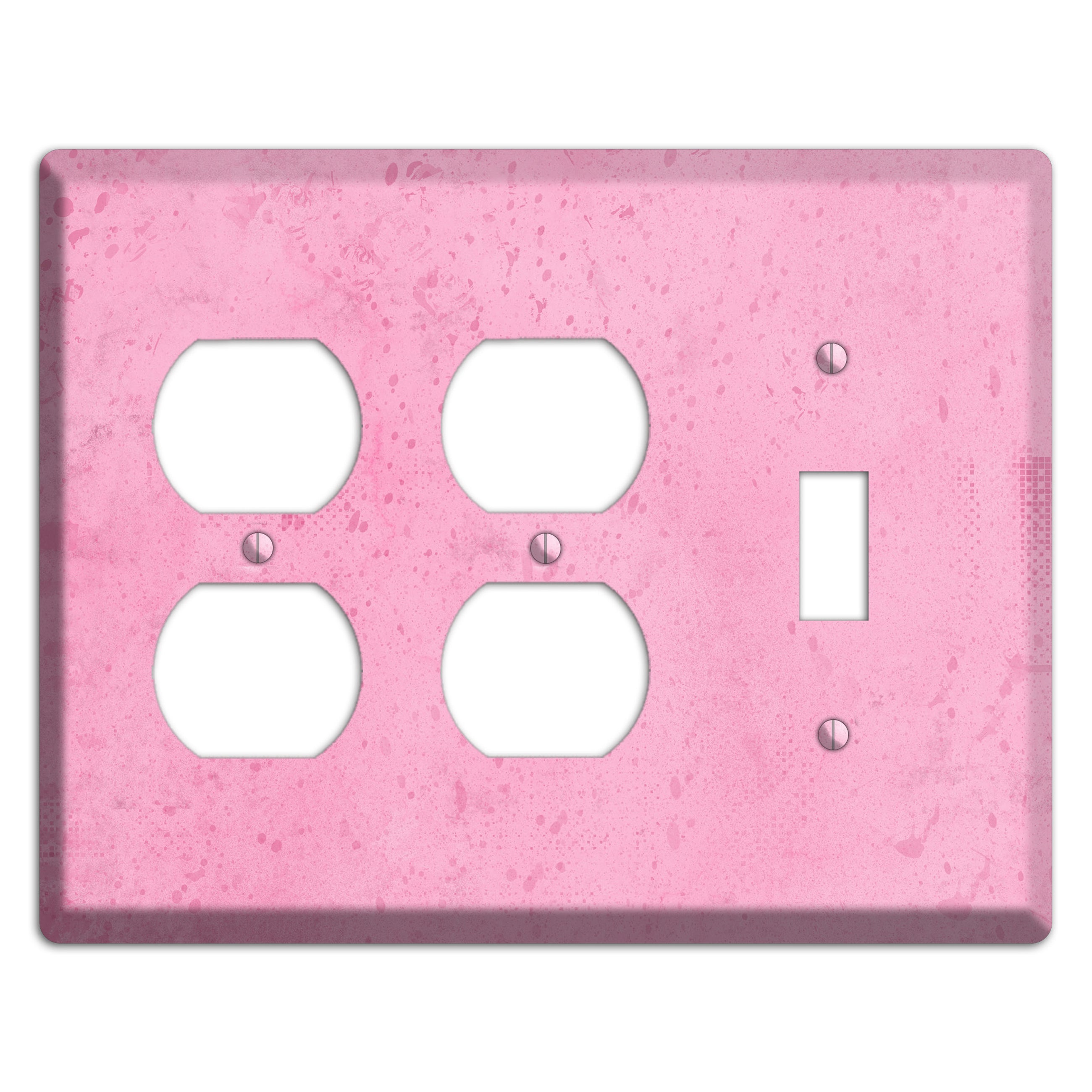 Illusion Pink Texture 2 Duplex / Toggle Wallplate