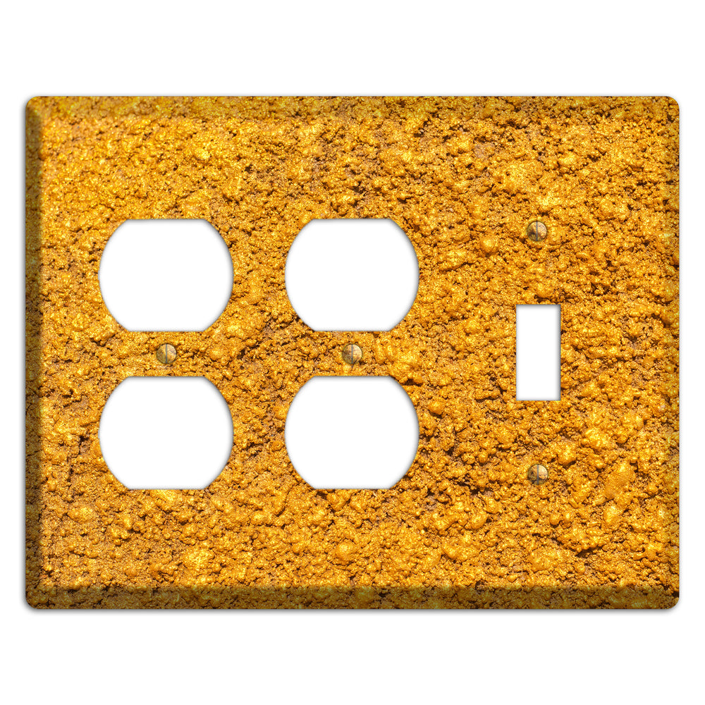 Yellow Textured Concrete 2 Duplex / Toggle Wallplate