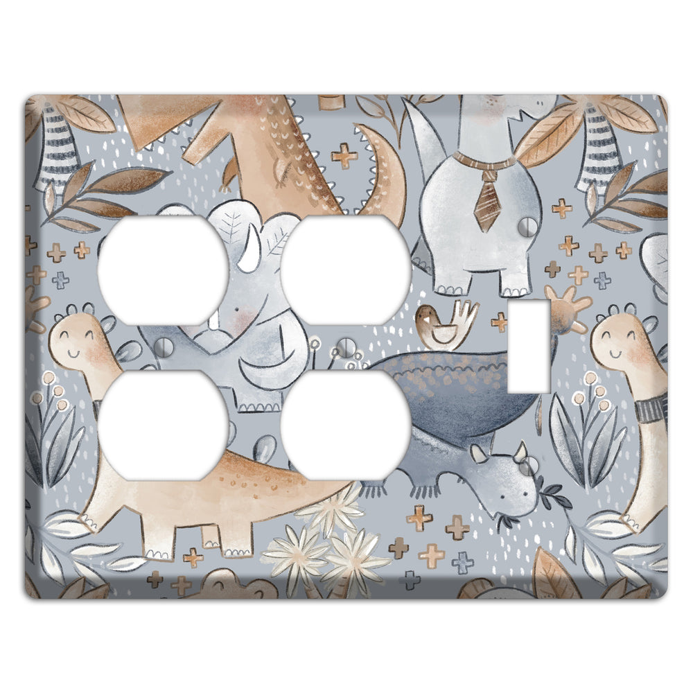 Dinosaur Friends 2 Duplex / Toggle Wallplate