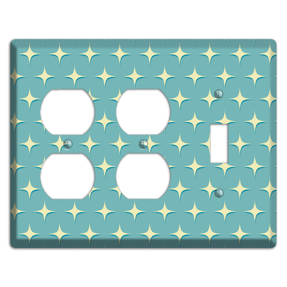 Yellow Atomic Diamond 2 Duplex / Toggle Wallplate
