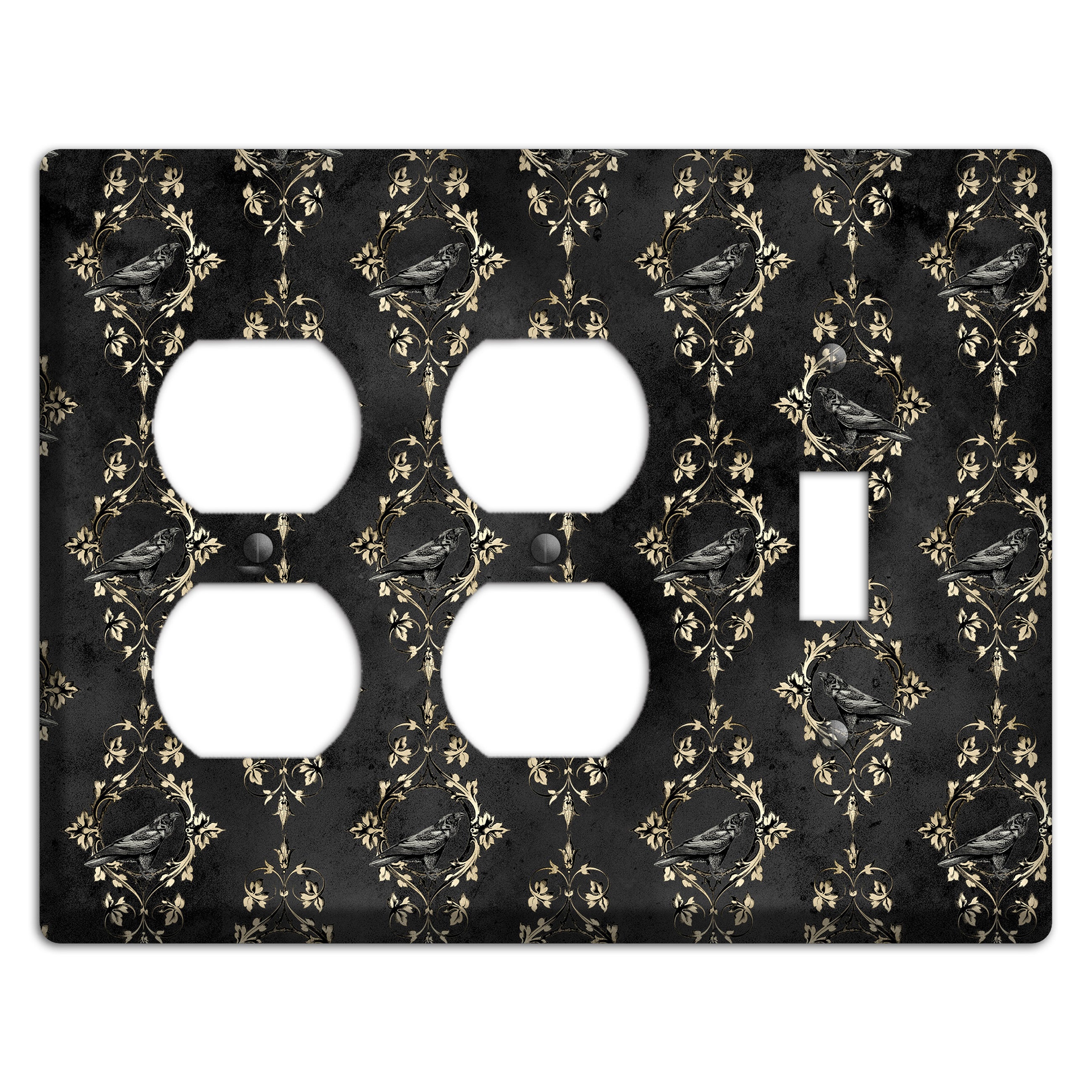 Edgar Allen Poe Raven 2 Duplex / Toggle Wallplate