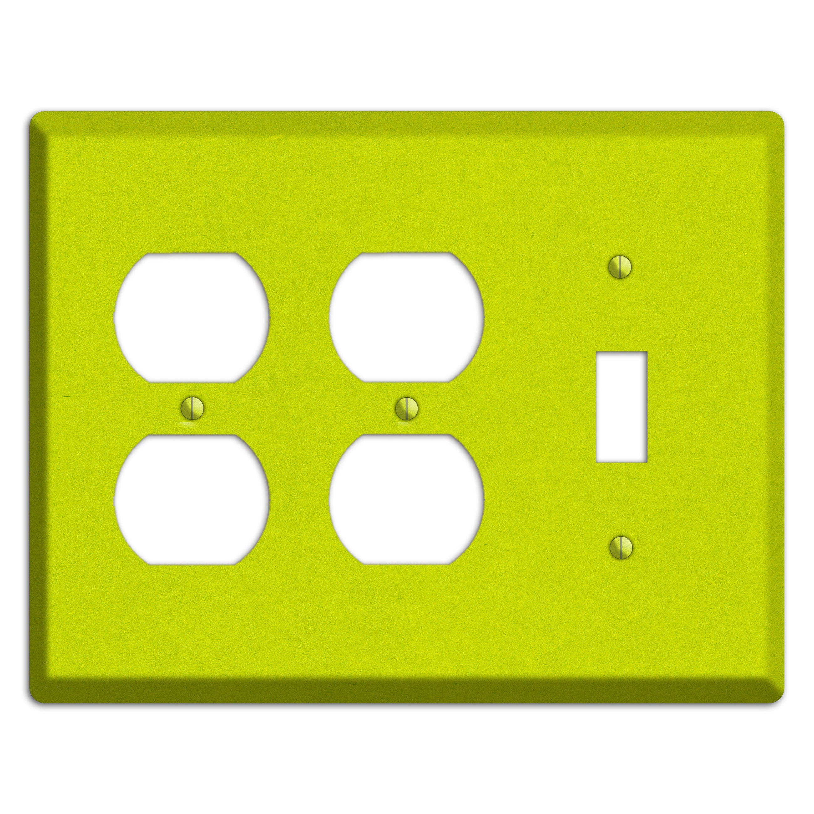 Electric Lime Kraft 2 Duplex / Toggle Wallplate