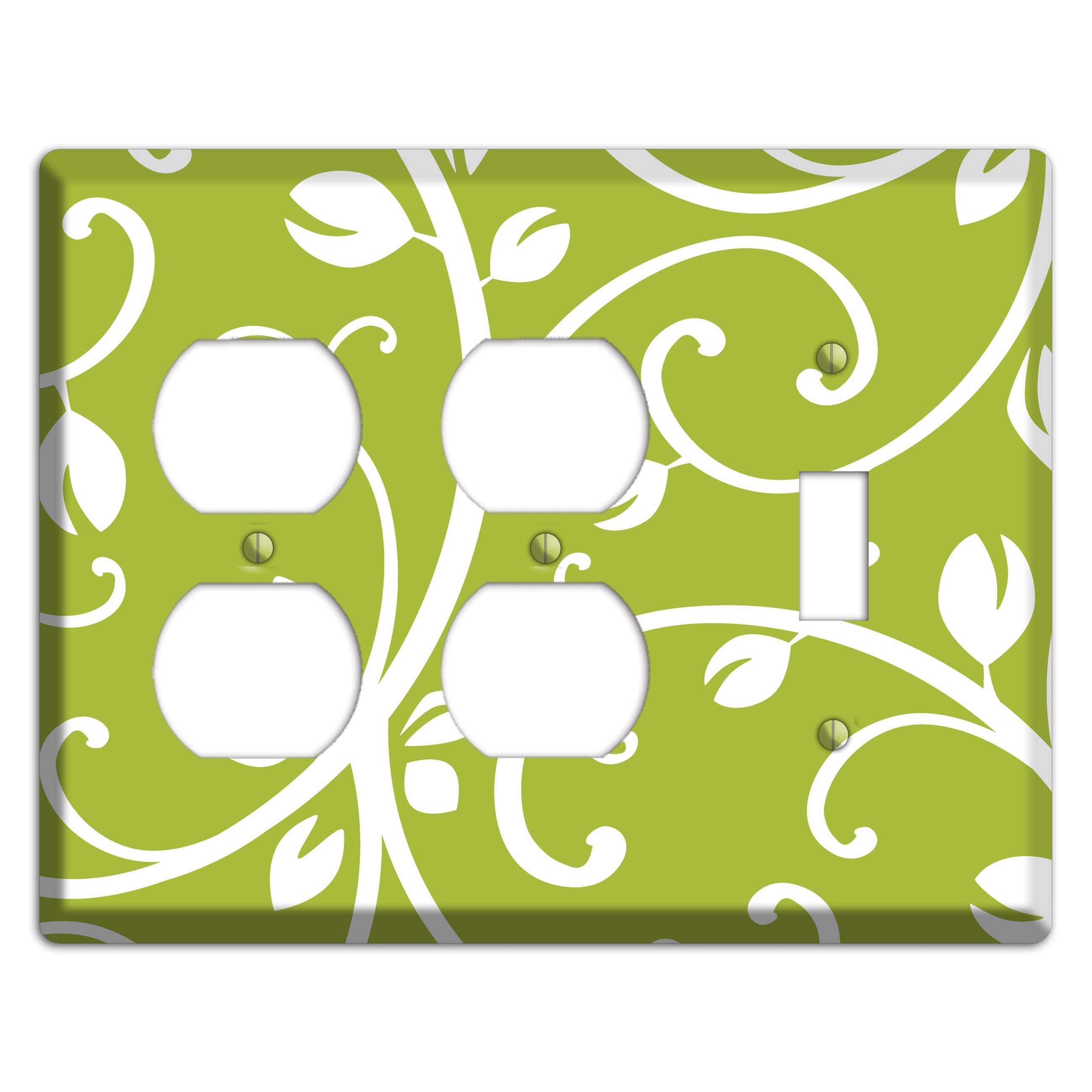 Green Bud Sprig 2 Duplex / Toggle Wallplate