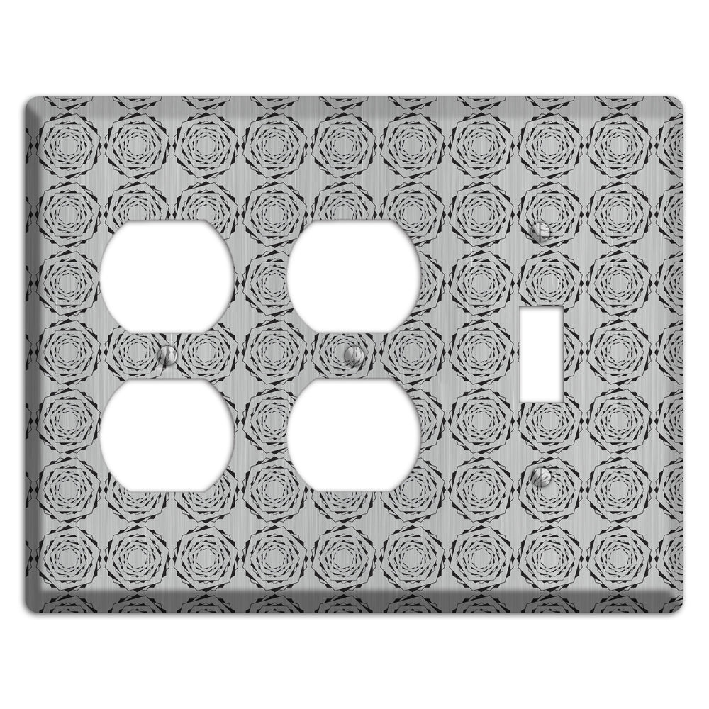 Hexagon Rotation Stainless Steel 2 Duplex / Toggle Wallplate