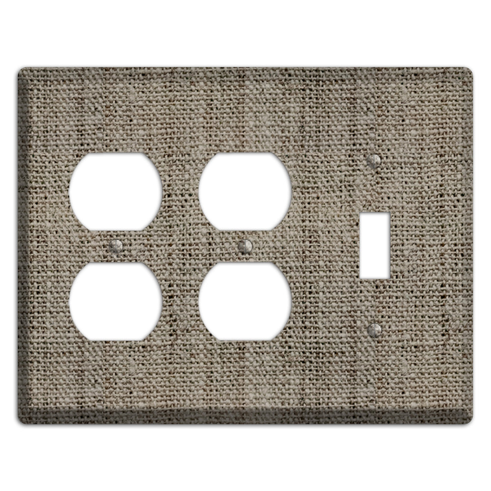 Makara Burlap 2 Duplex / Toggle Wallplate